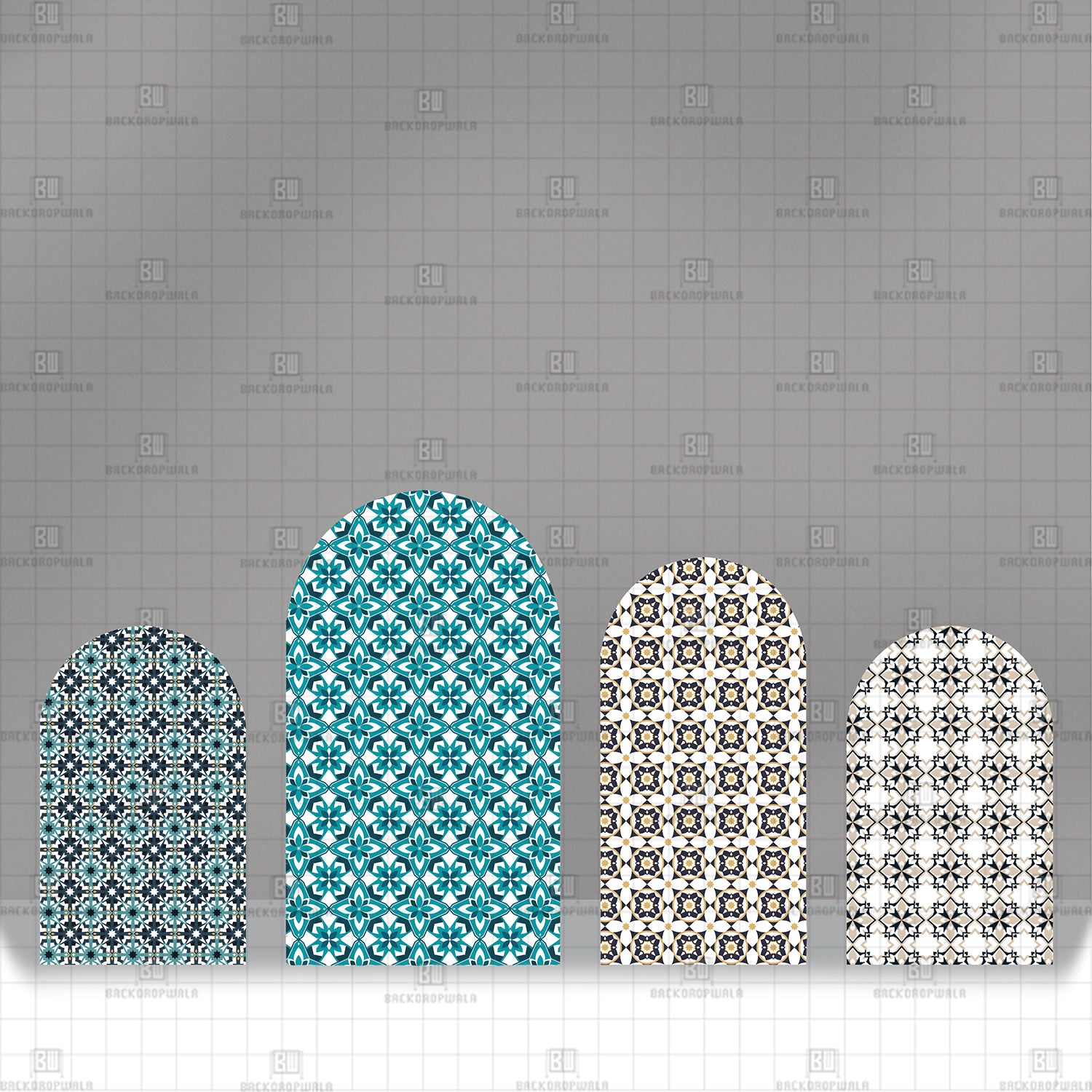 Symmetry in Stone Theme Printed Event Backdrop