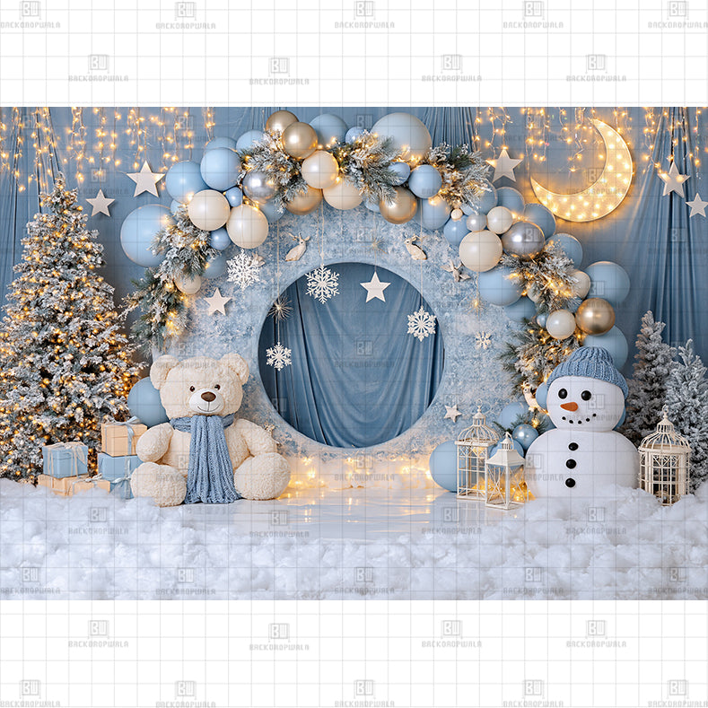 Arctic Animals Display Printed Baby Backdrop