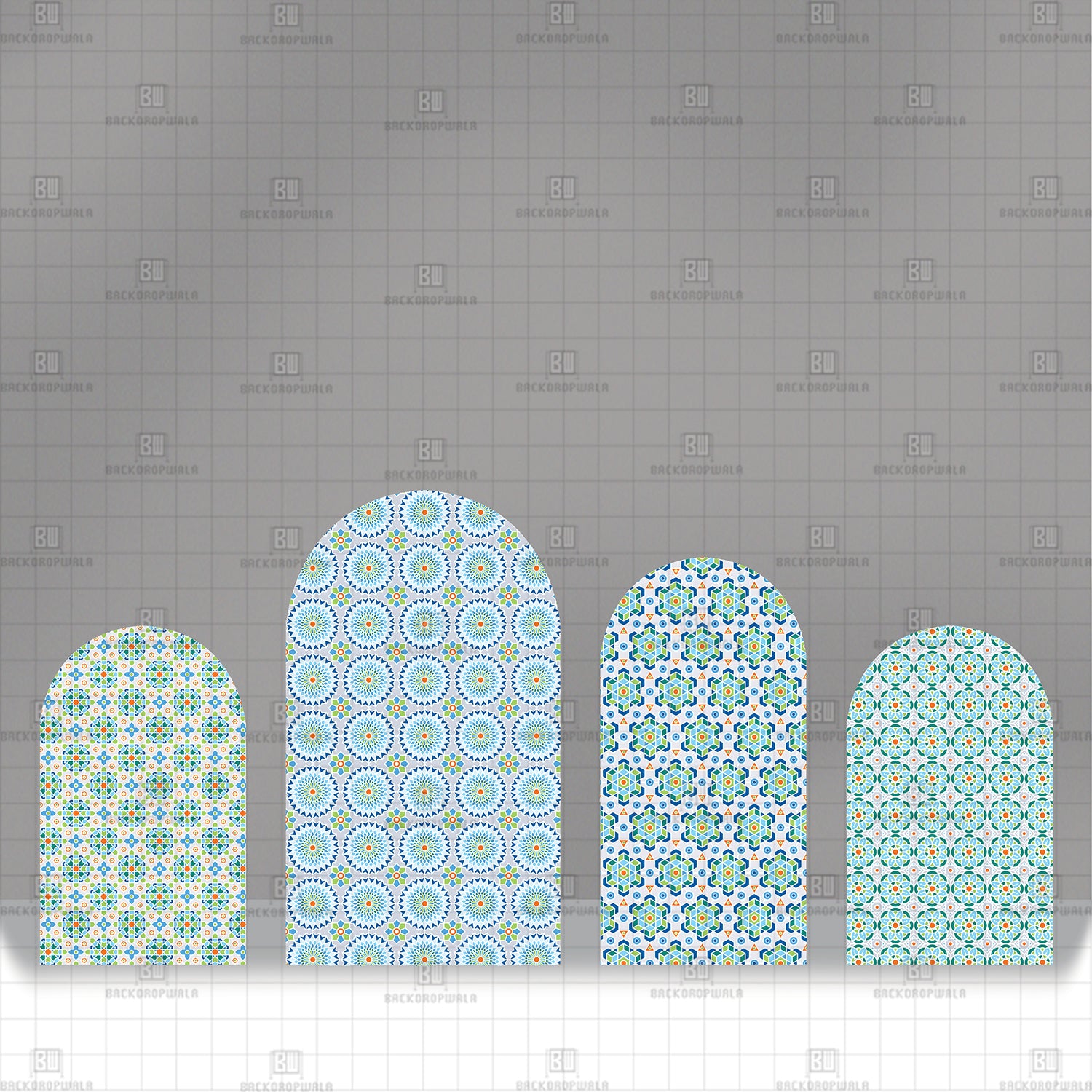 Geometric Grandeur Theme Printed Event Backdrop