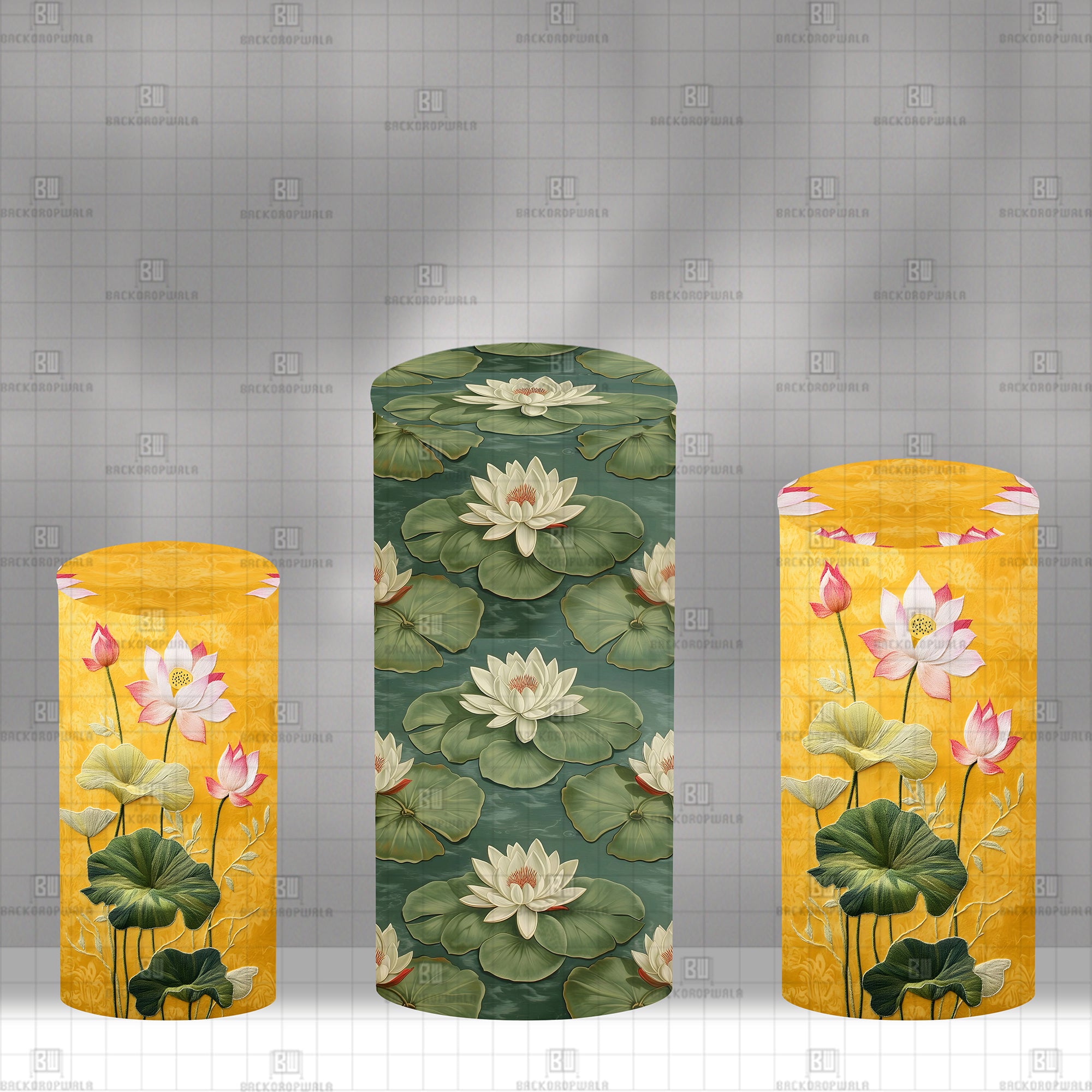 Golden Pond Elegance Theme Drum Cover Backdrop
