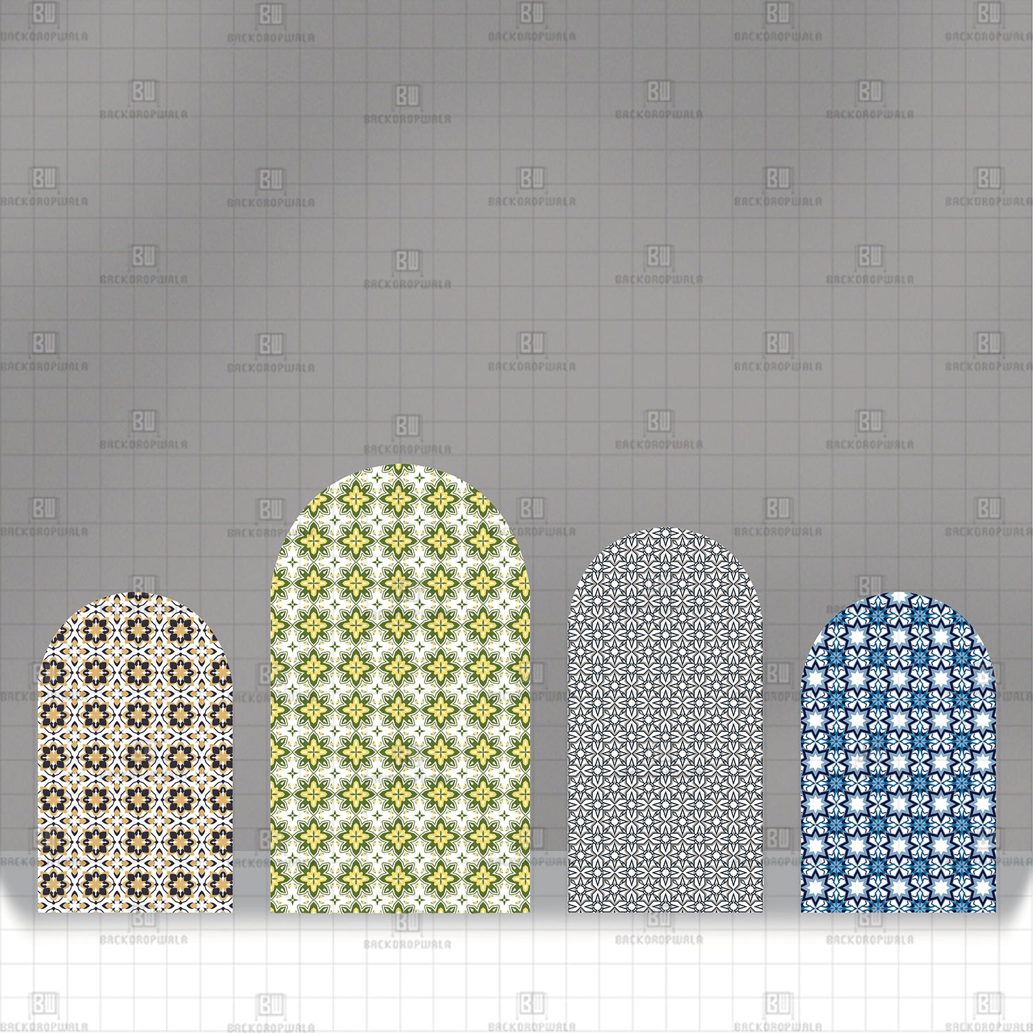 Tessellated Arches Theme Printed Event Backdrop
