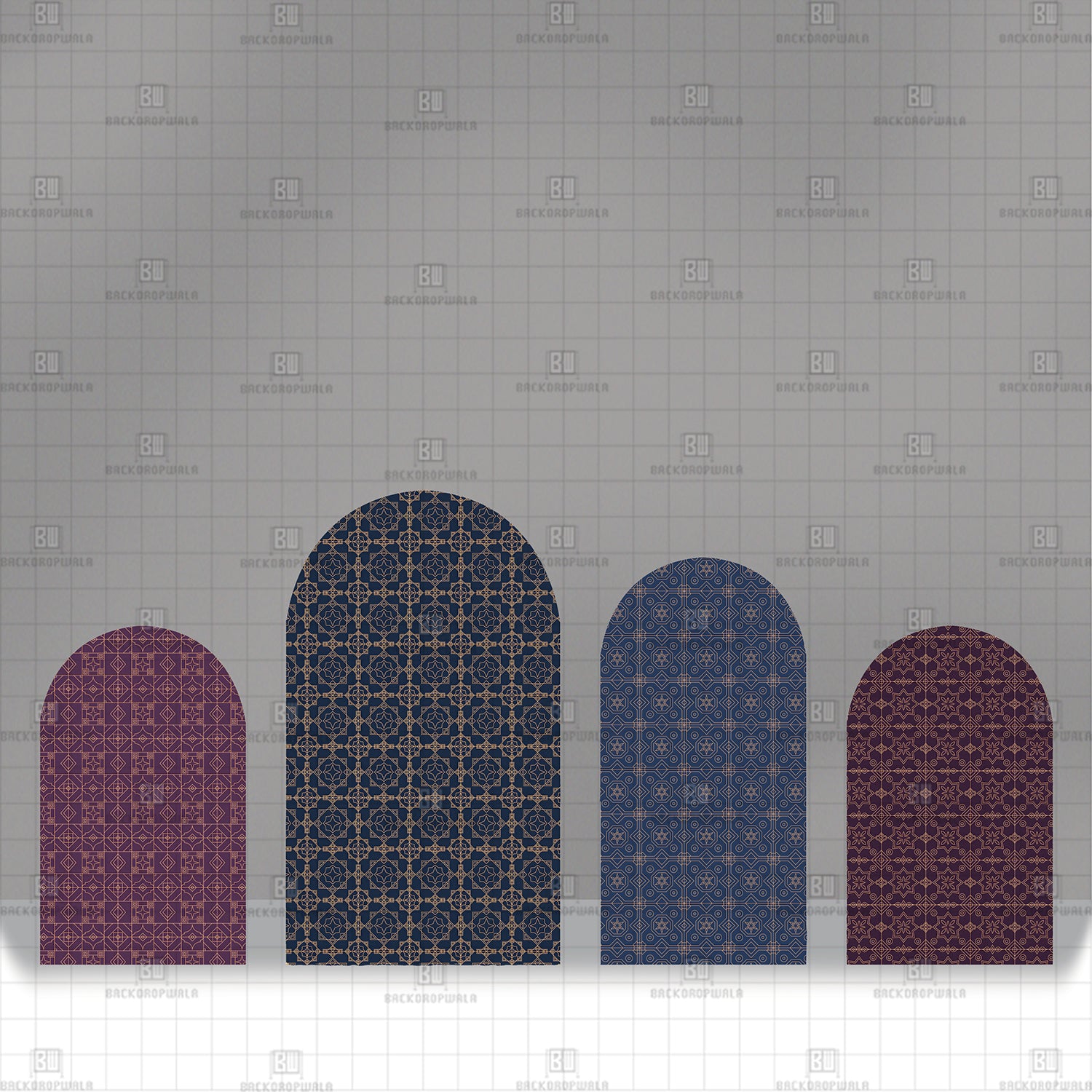 Cerulean Structures Theme Printed Event Backdrop