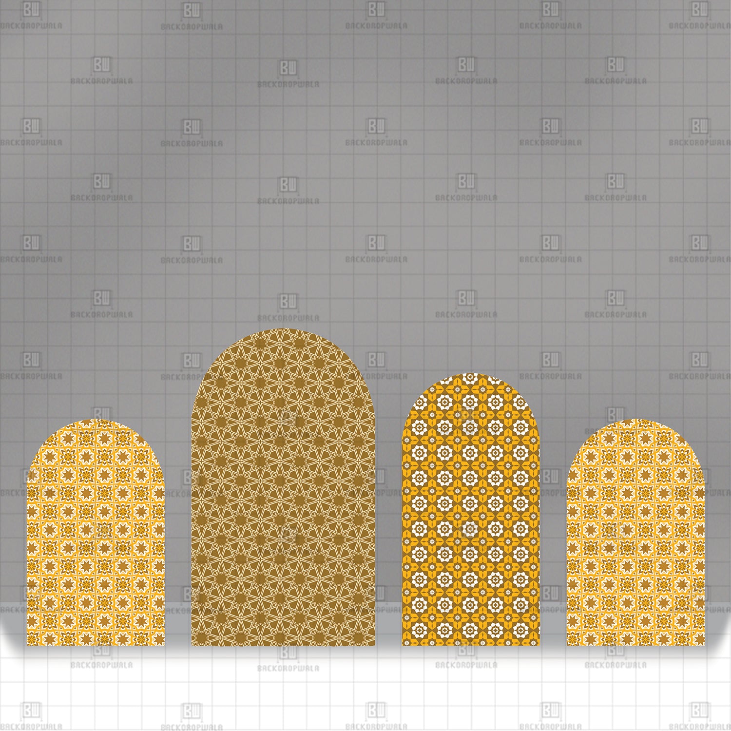 Golden Hour Arches Theme Printed Event Backdrop