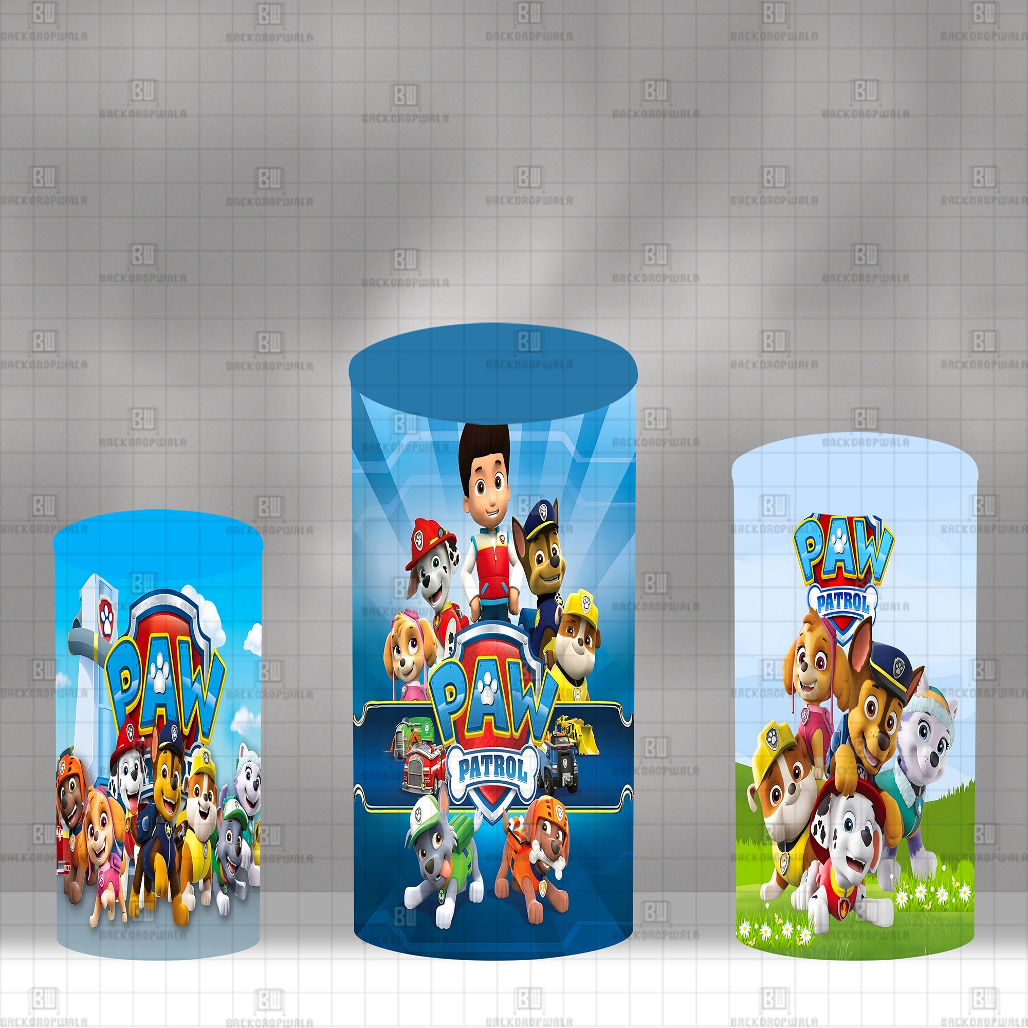 Paw Patrol Theme Drum Cover Backdrop