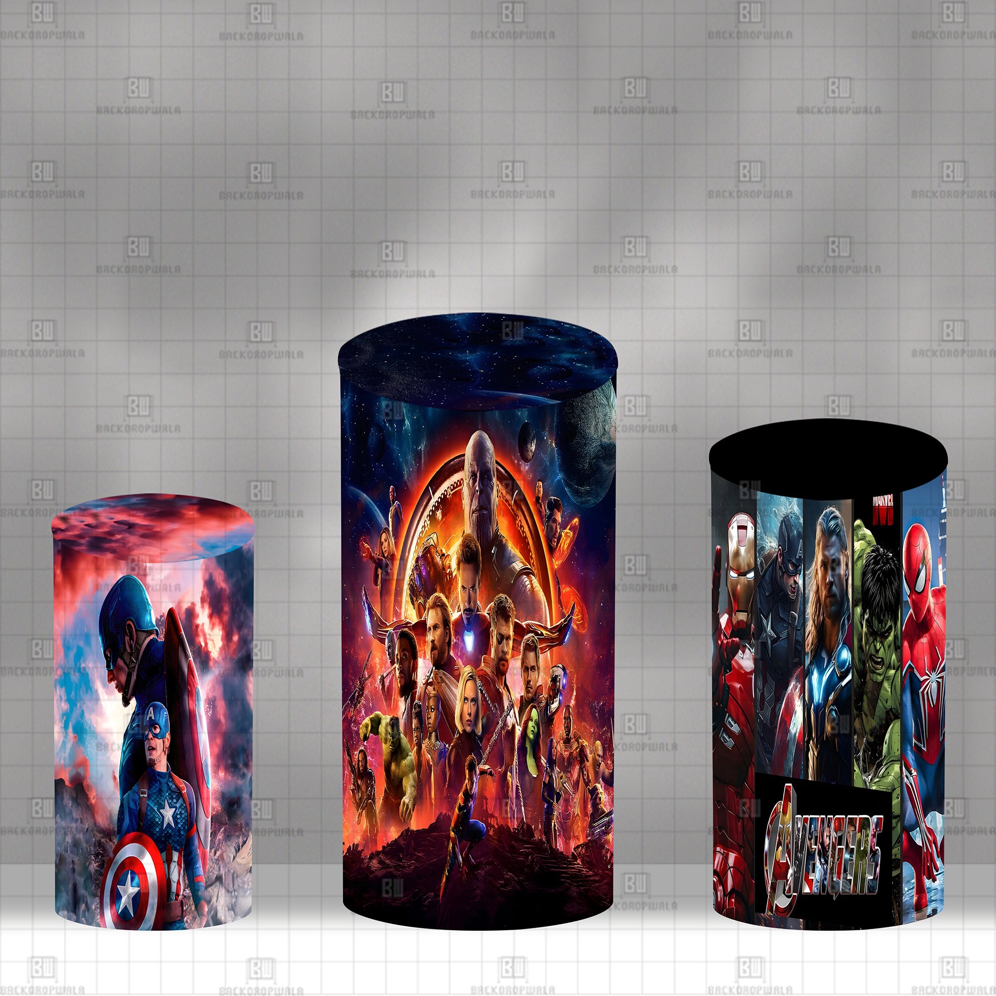 Avengers Theme Drum Cover Backdrop