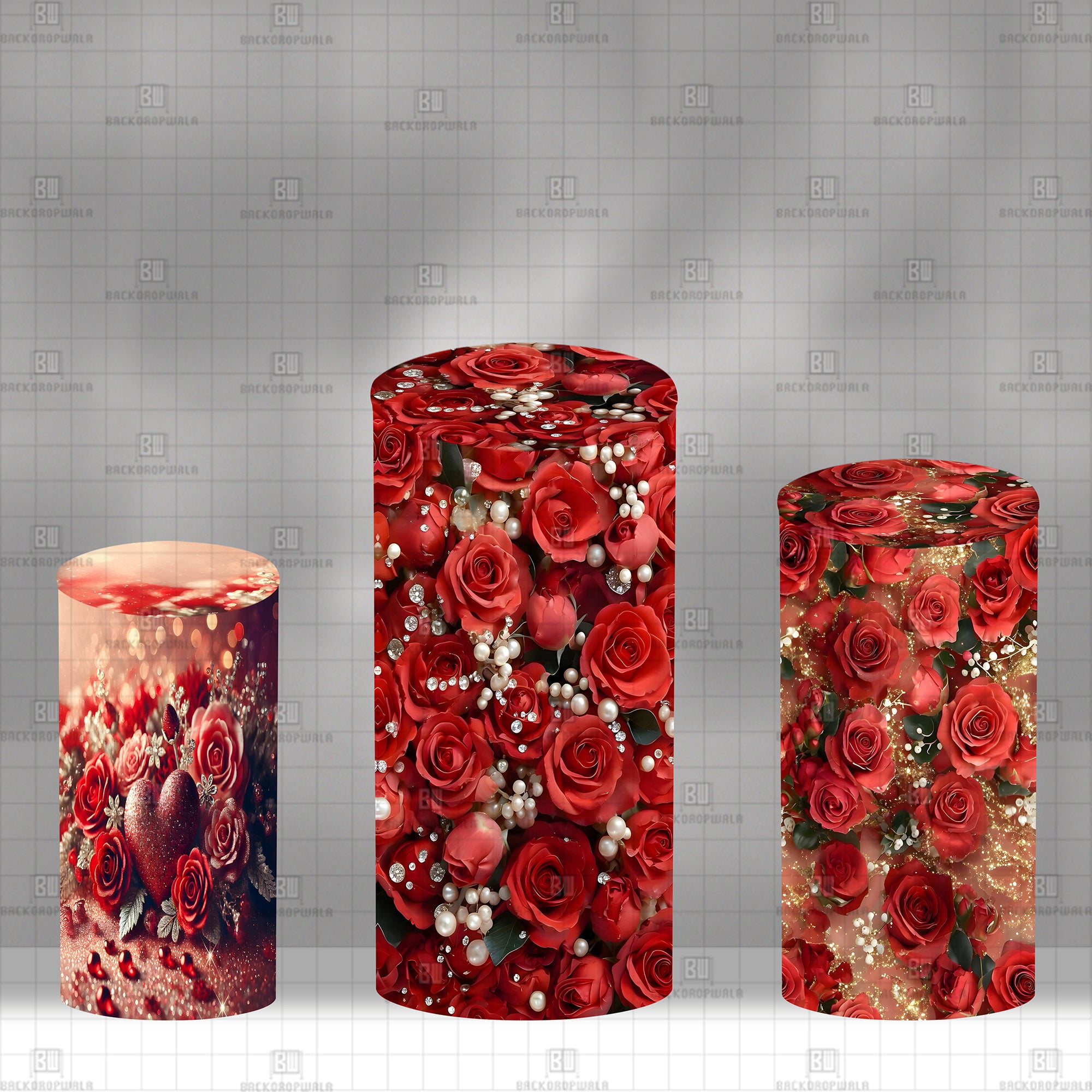 Rose Theme Drum Cover Backdrop