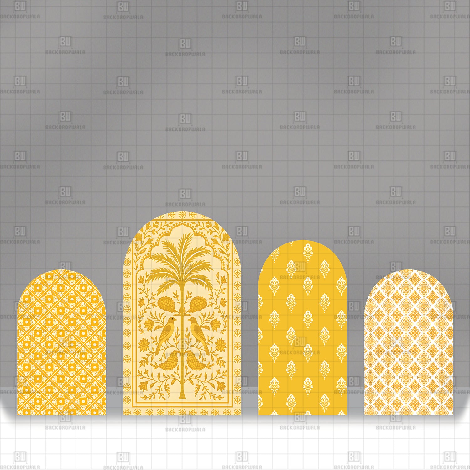 Yellow Jasmine Tapestry Theme Printed Event Backdrop