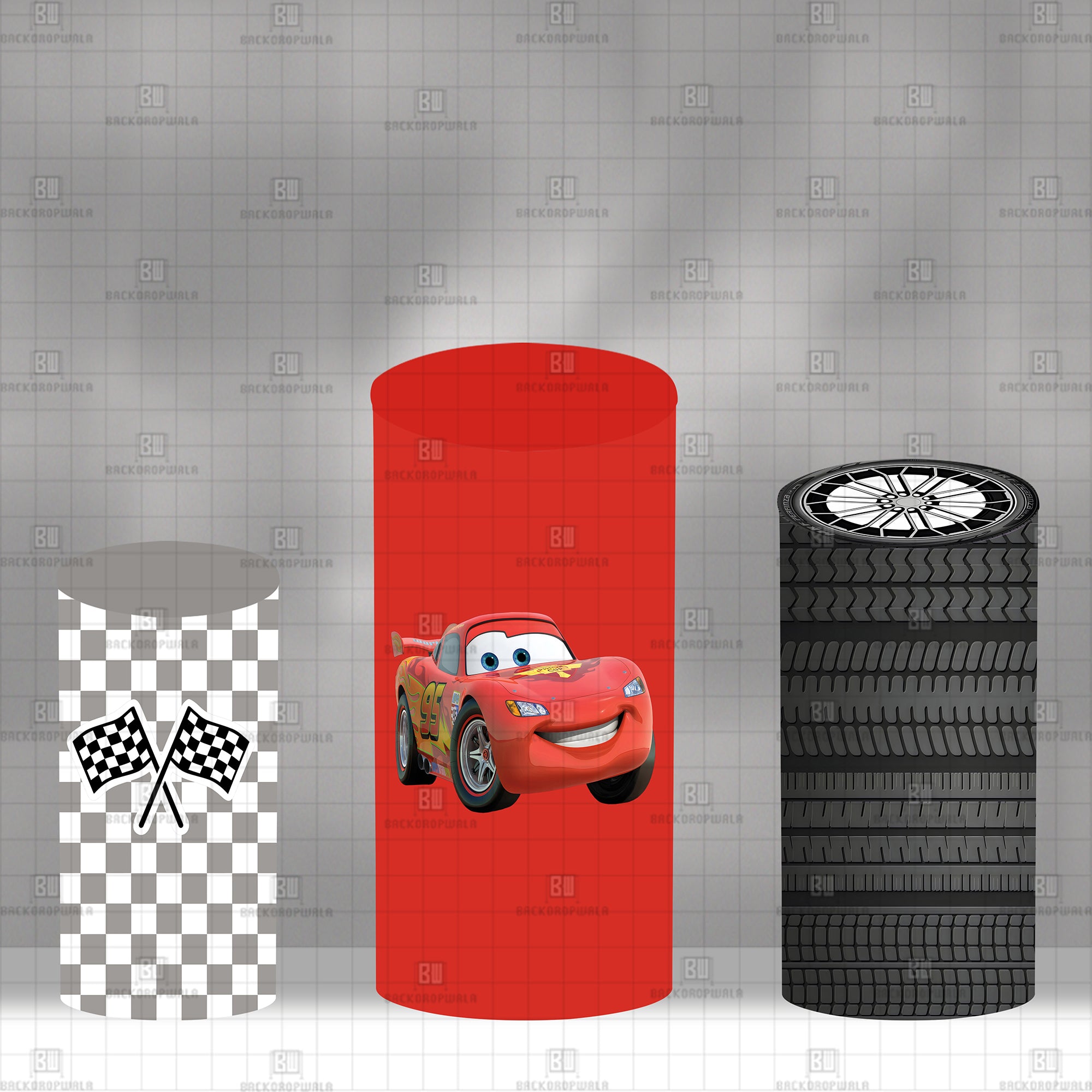 Car Racing Theme Drum Cover Backdrop