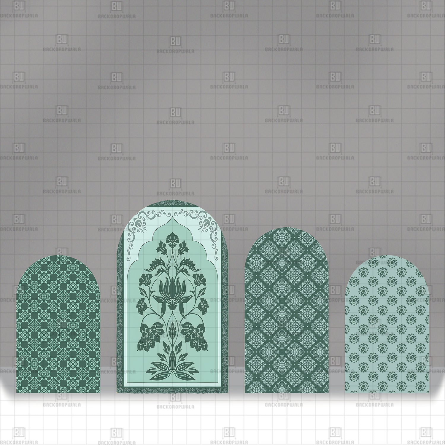 The Evergreen Gallery Theme Printed Event Backdrop