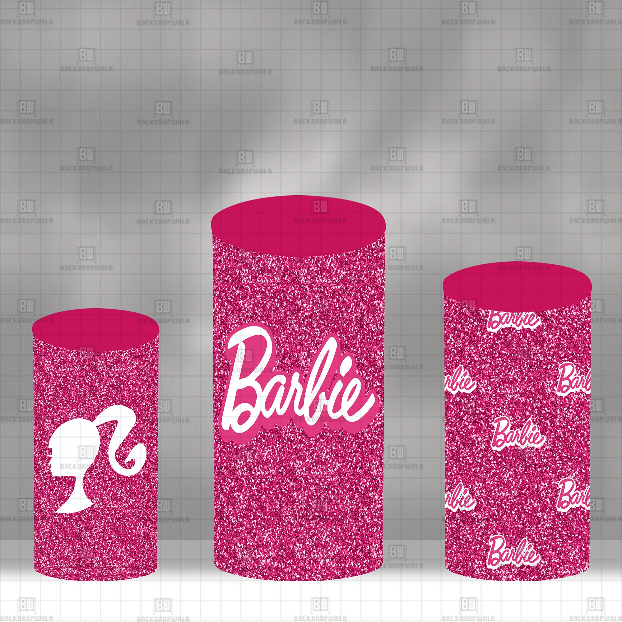 Barbie Theme Drum Cover Backdrop