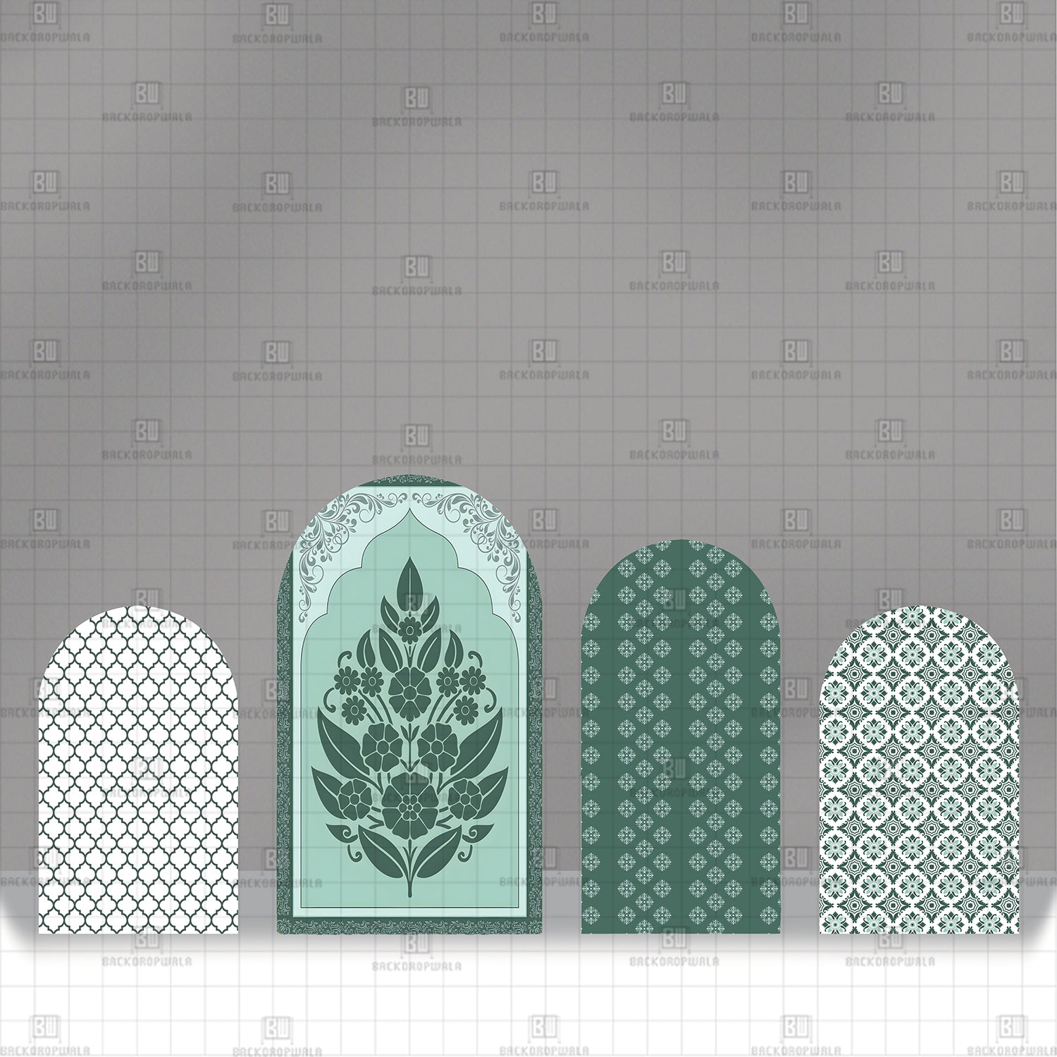 Classic Malachite Motifs Theme Printed Event Backdrop
