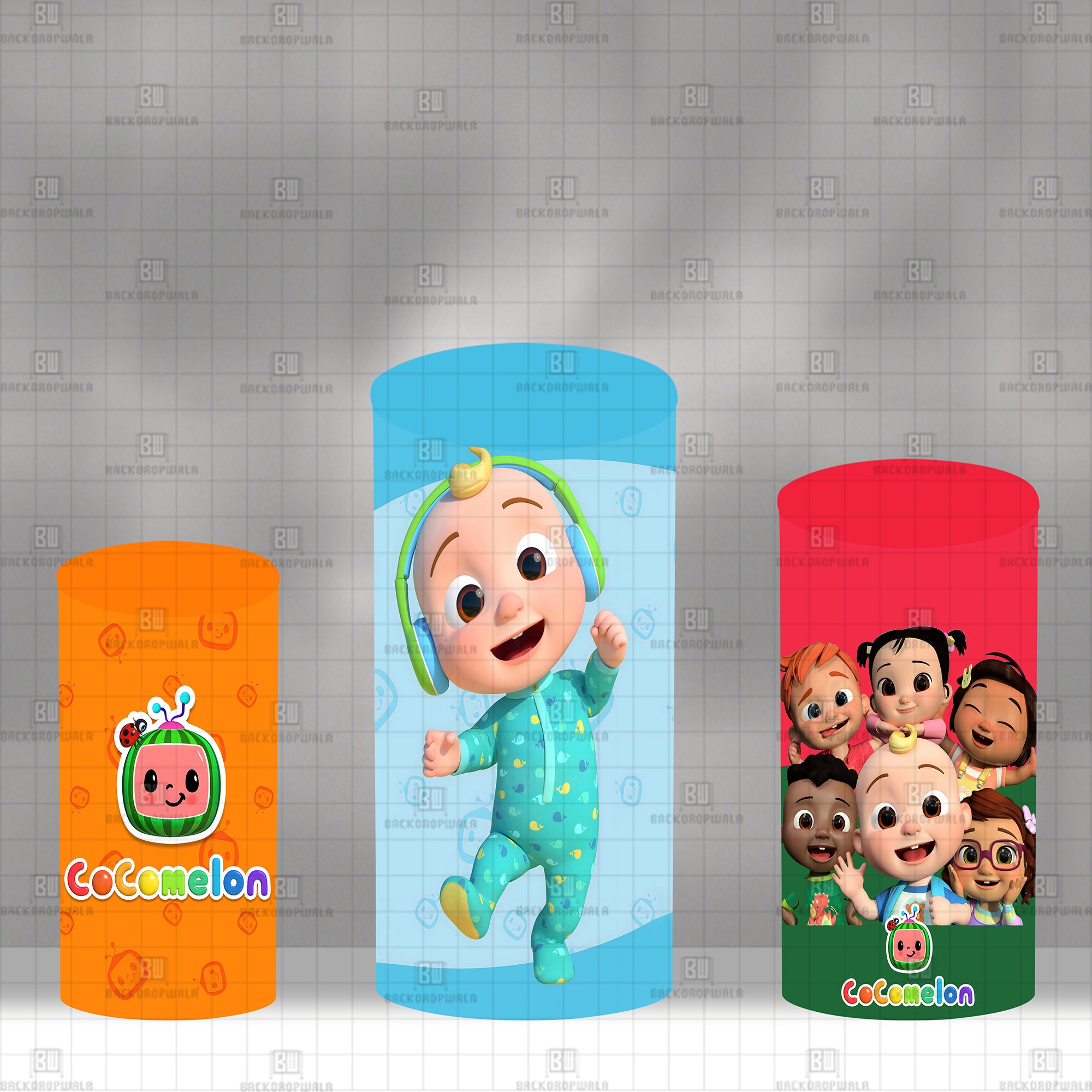 Cocomelon Theme Drum Cover Backdrop