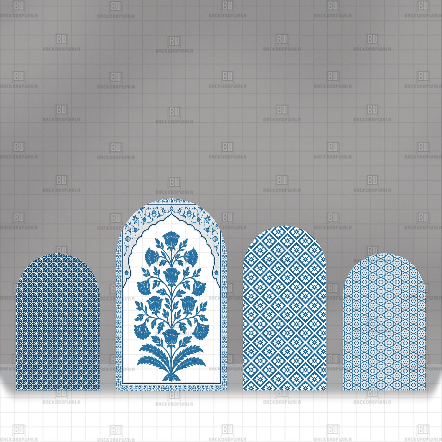 Botanical Serenity Arches Theme Printed Event Backdrop