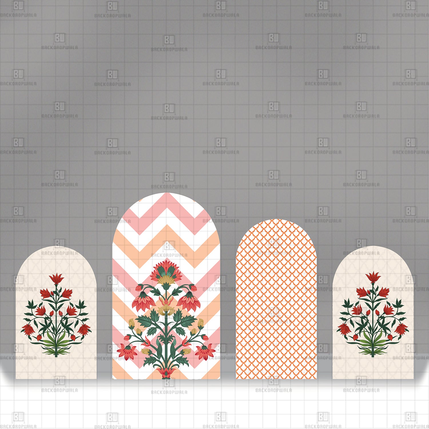 Garden of Lines Theme Printed Event Backdrop