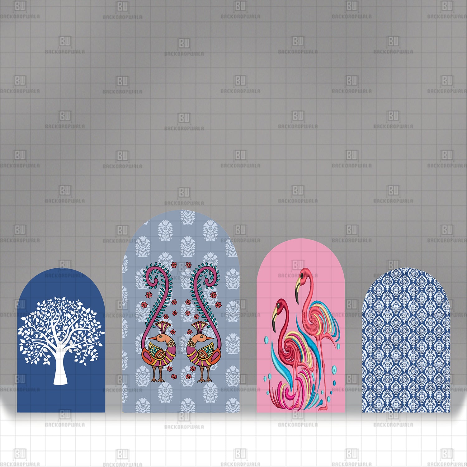 A Garden of Curiosities Theme Printed Event Backdrop