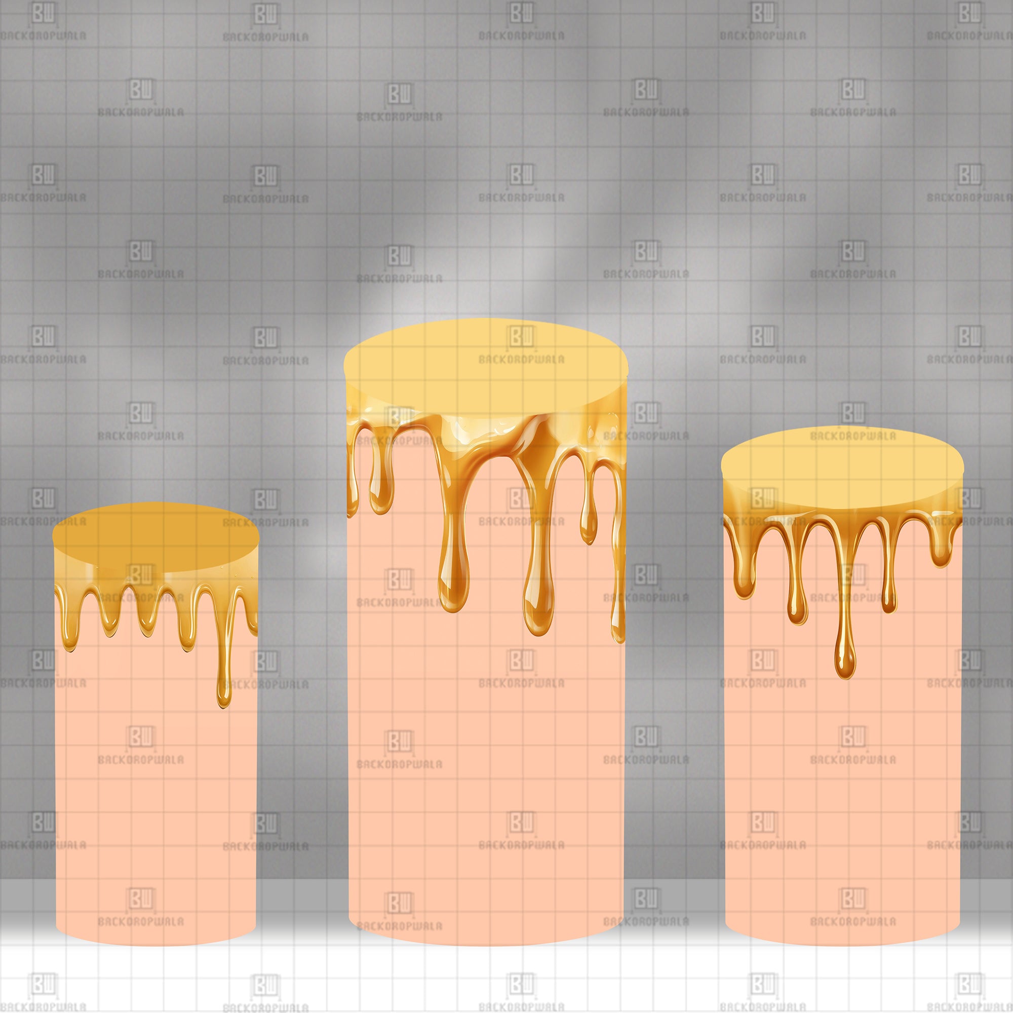 Pedestals Cream Theme Drum Cover Backdrop