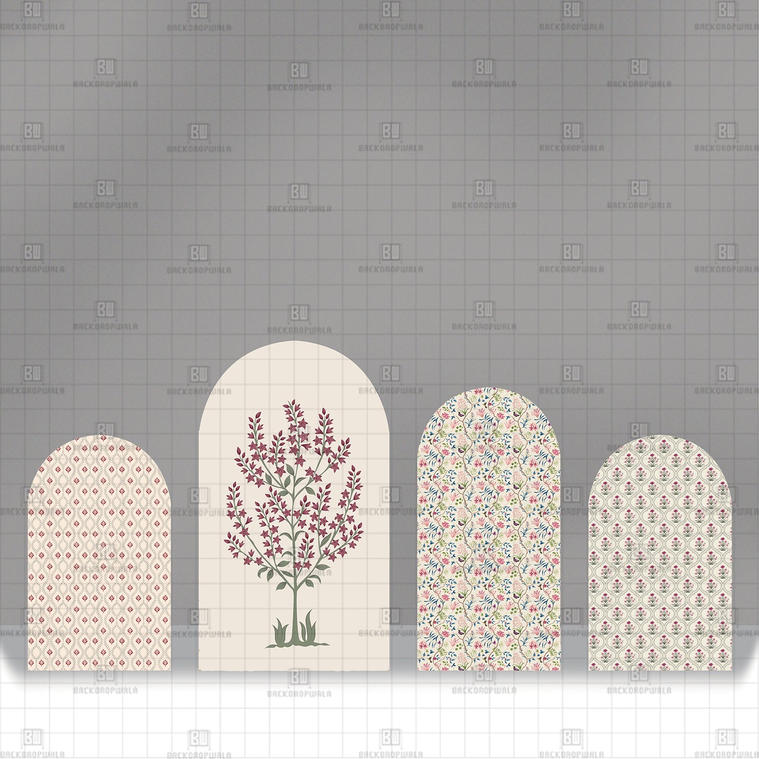 Petals of the Pavilion Theme Printed Event Backdrop