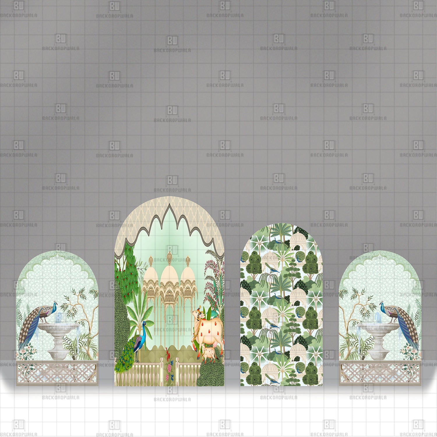 Courtyards of the Raj Theme Printed Event Backdrop
