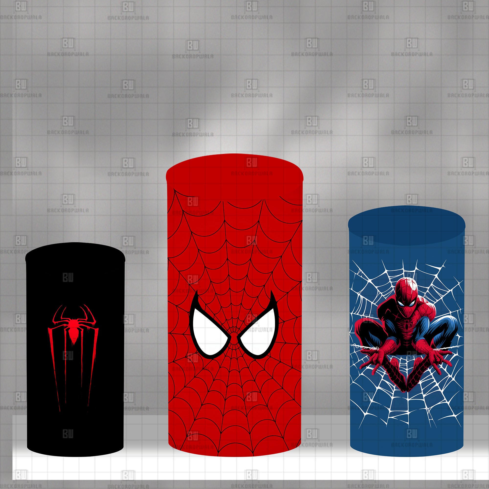 Spider-man with Spider Theme Drum Cover Backdrop