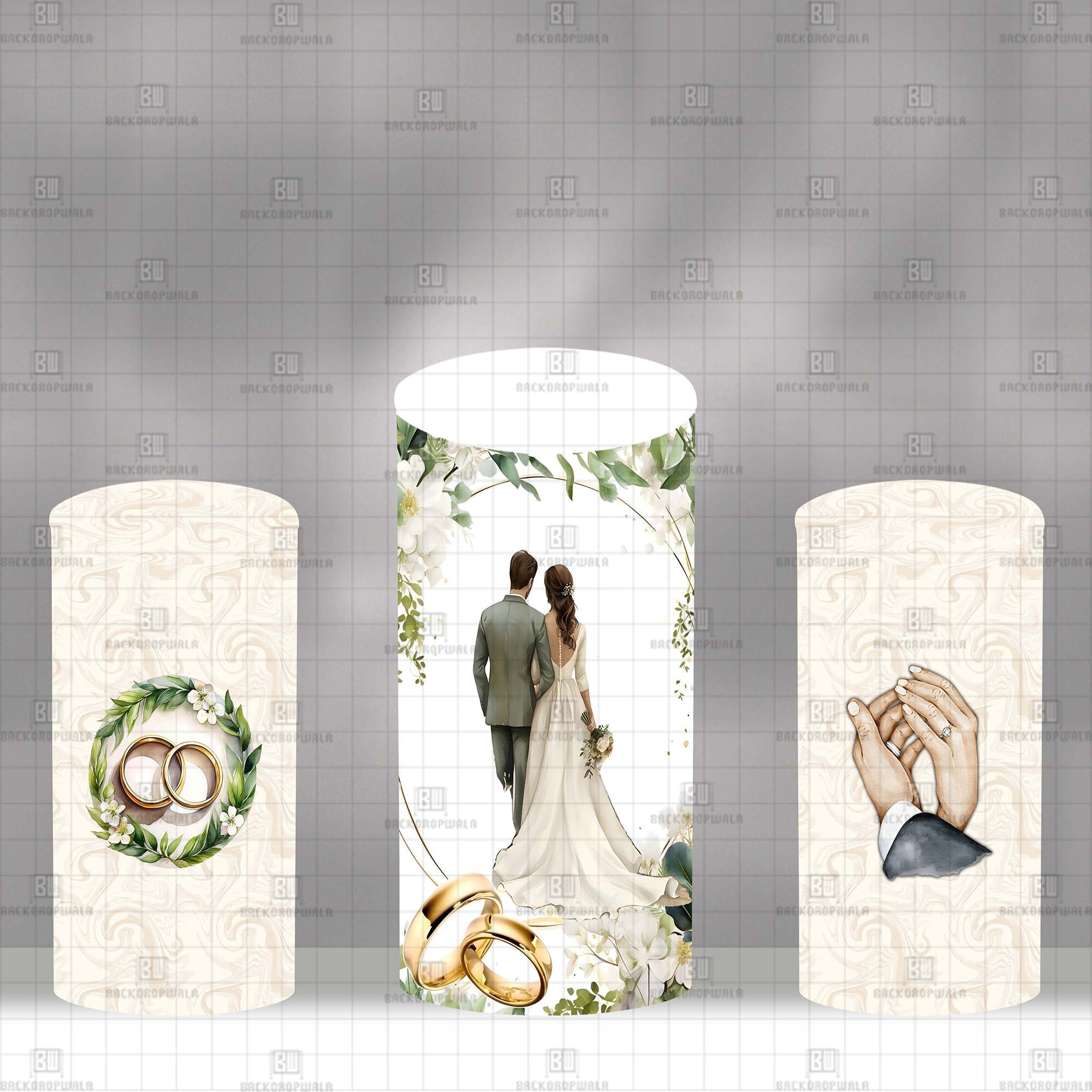 Ring Ceremony Theme Drum Cover Backdrop