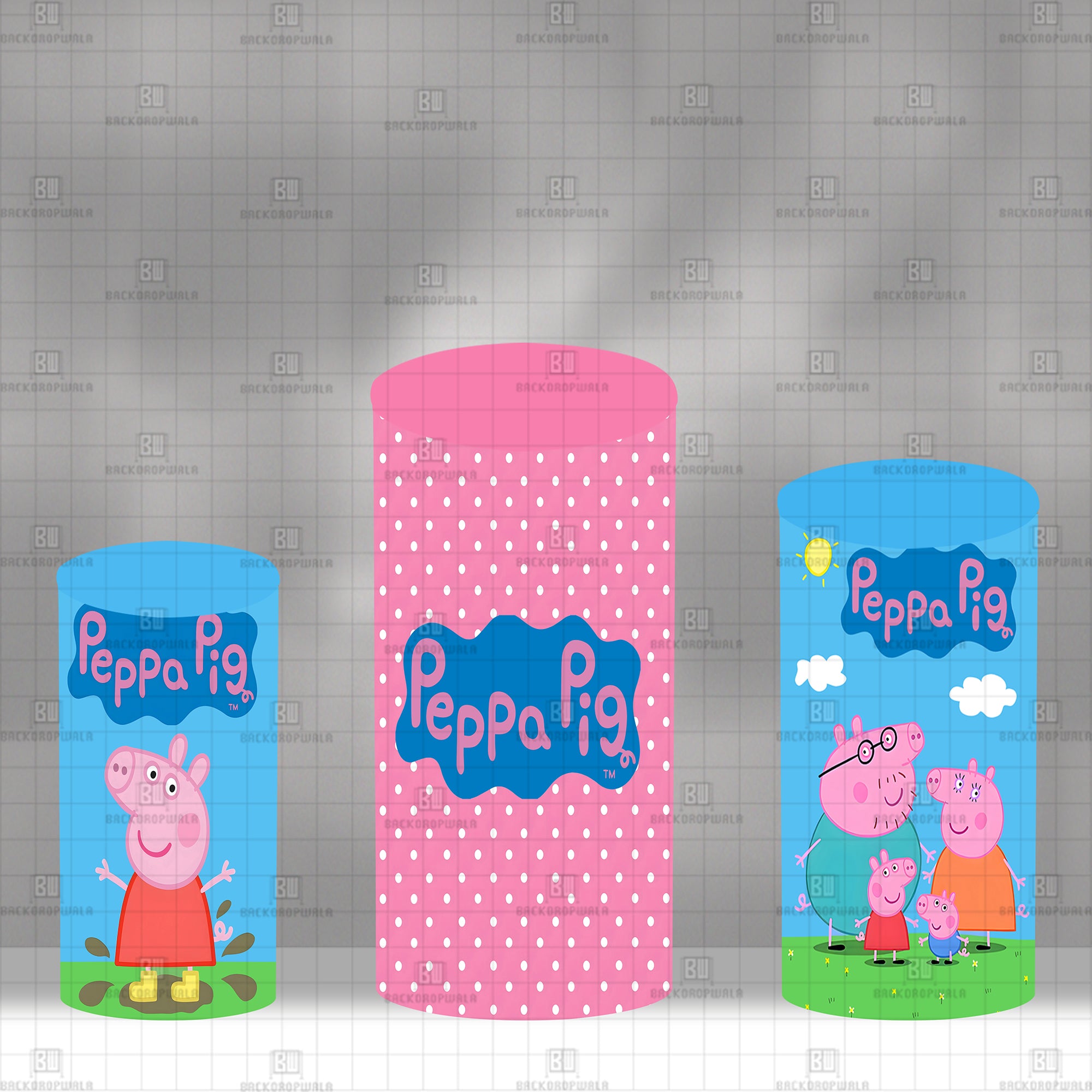 Peppa Pig Theme Drum Cover Backdrop