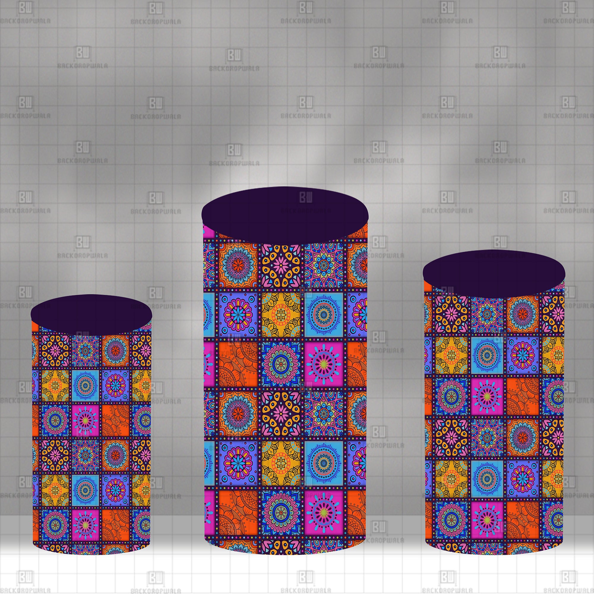 The Rangoli Collection Theme Drum Cover Backdrop