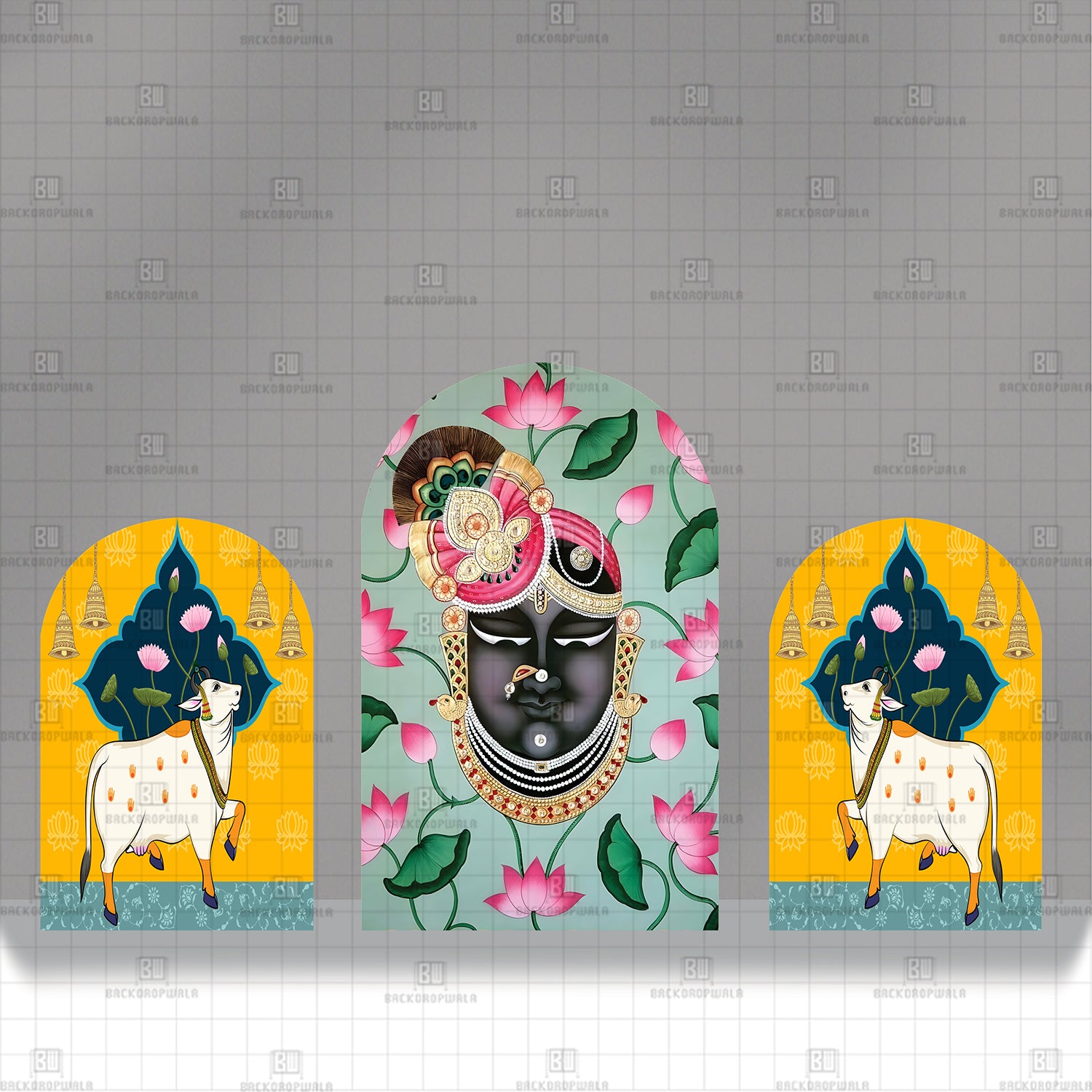 The Radiance of Shrinathji Theme Printed Event Backdrop