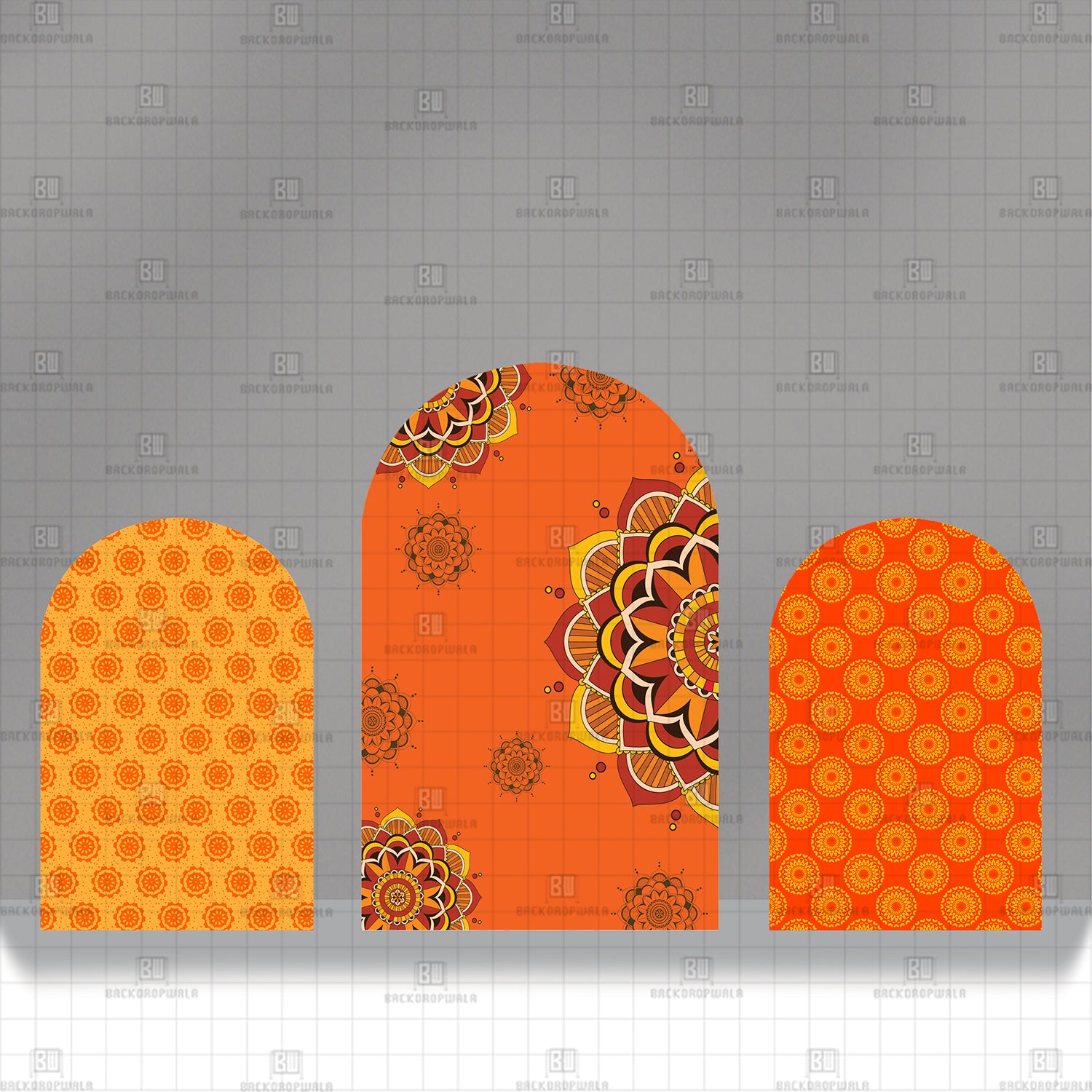 The Marigold Mosaic Theme Printed Event Backdrop