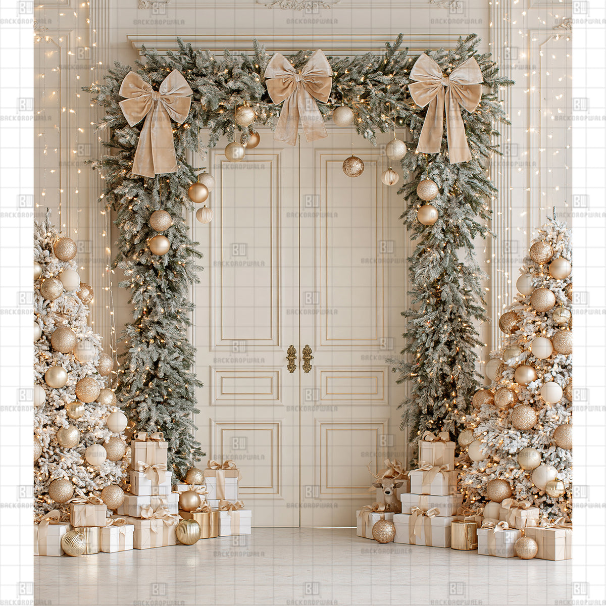 The Grand Winter Vestibule Printed Festival Backdrop