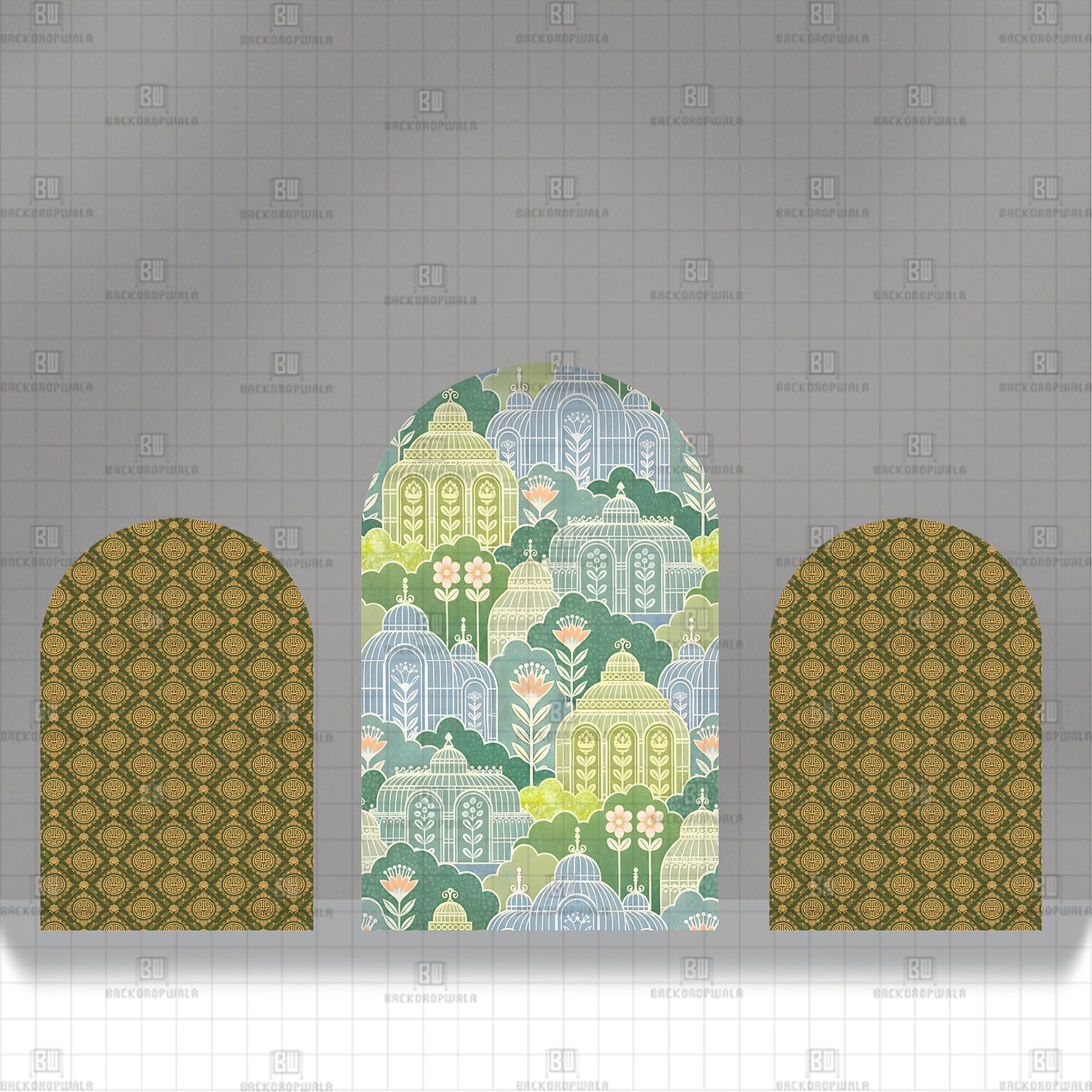 Pastel Garden Reverie Theme Printed Event Backdrop