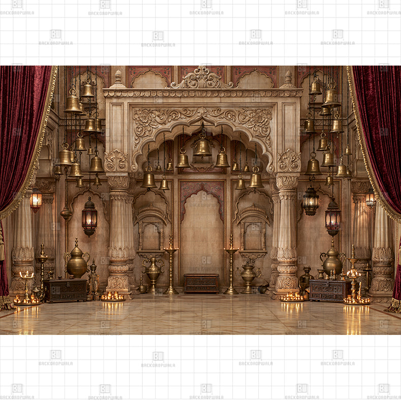 Rustik Garland Setup Printed Baby Backdrop