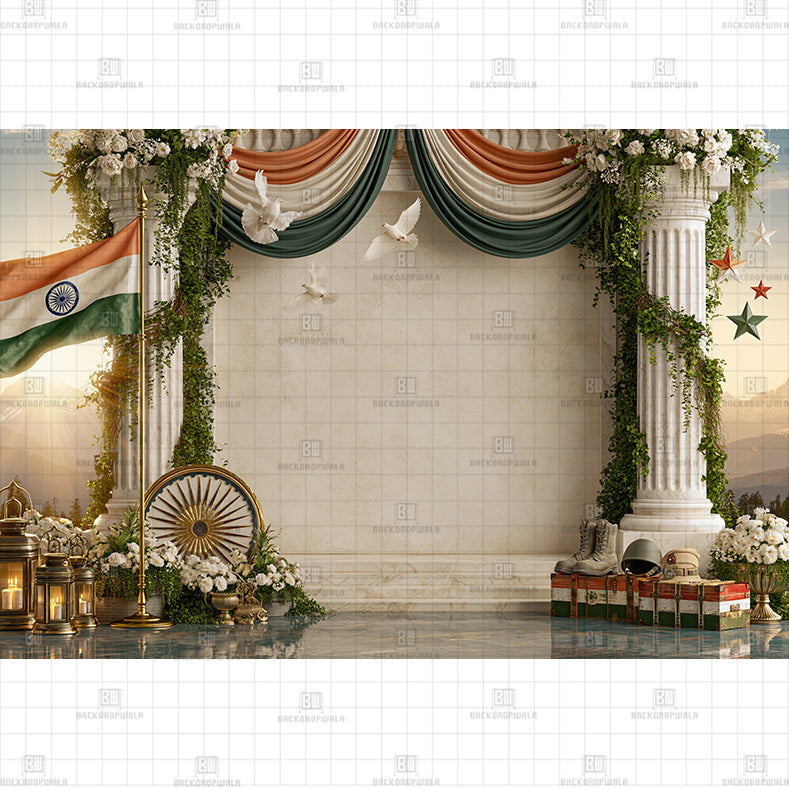 INDIAN FLAG THEME BACKDROP