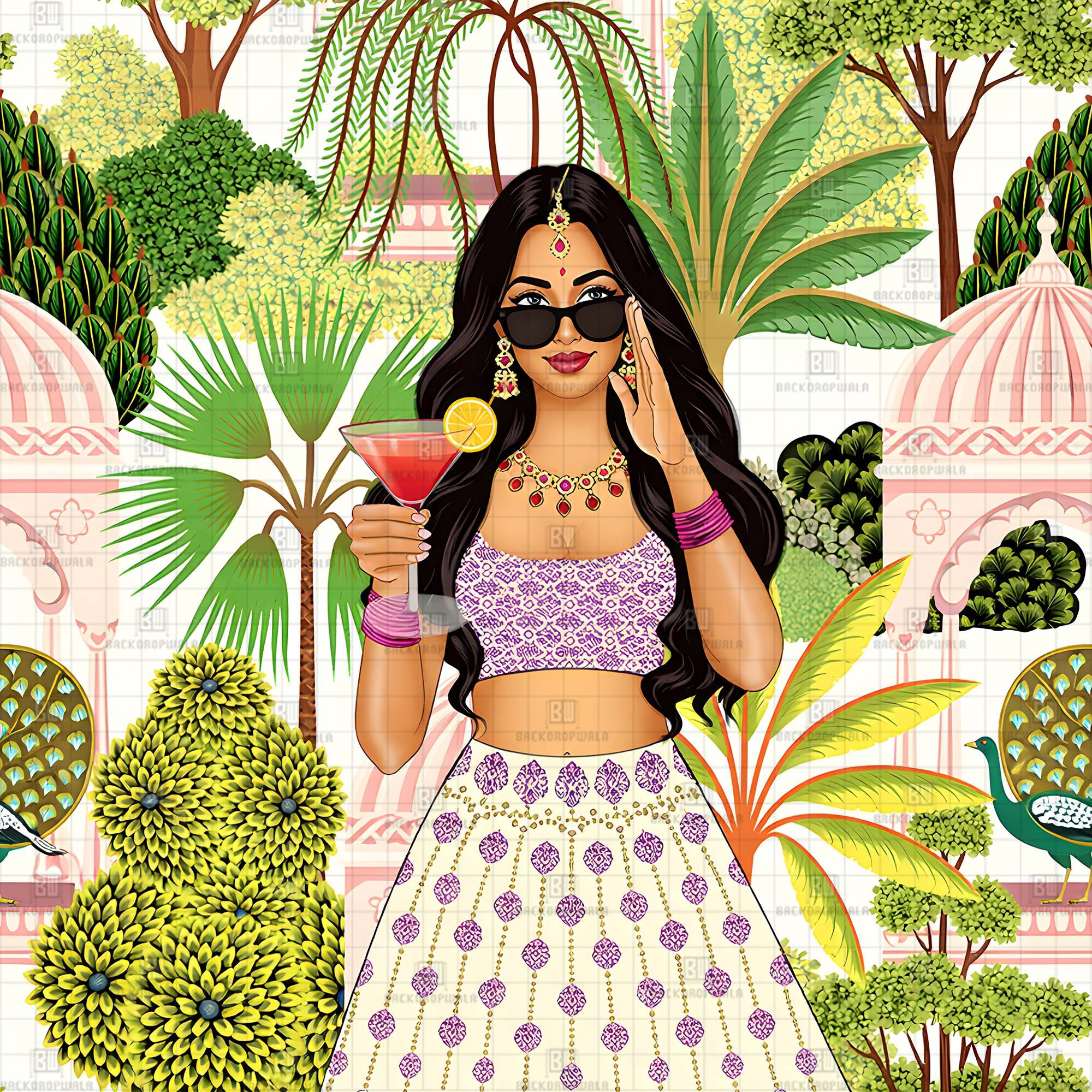 Desi Dreamscape Carnival & Haldi Theme Backdrop