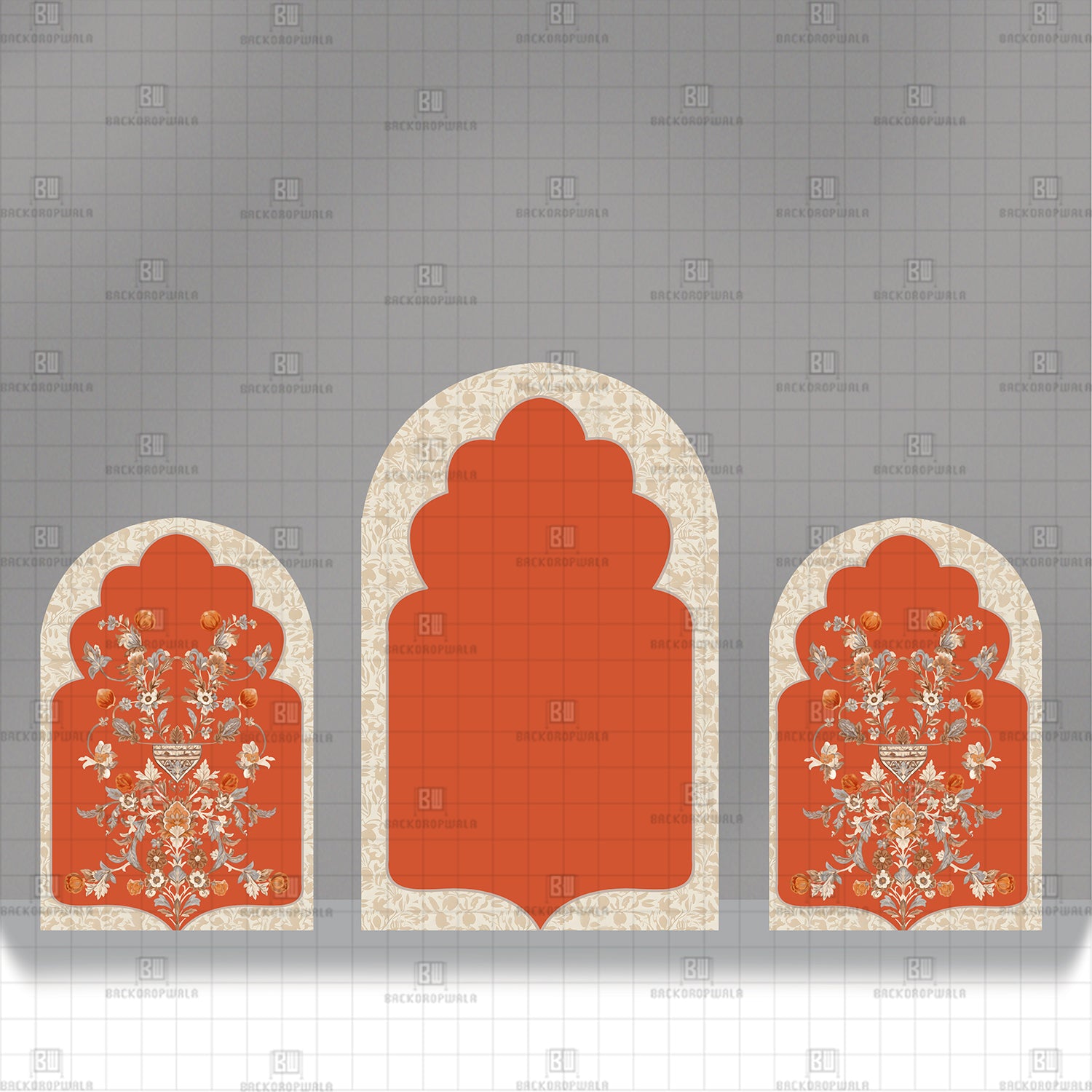 Terracotta Treasury Theme Printed Event Backdrop