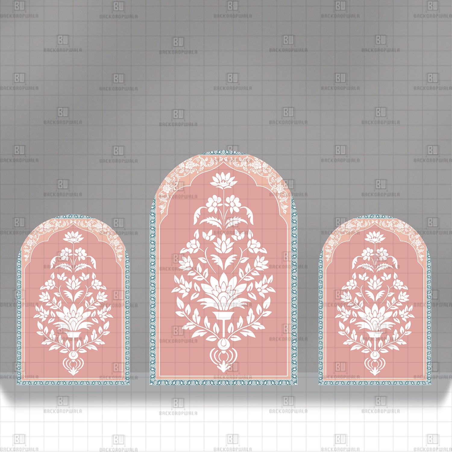The Scalloped Rose Suite Theme Printed Event Backdrop