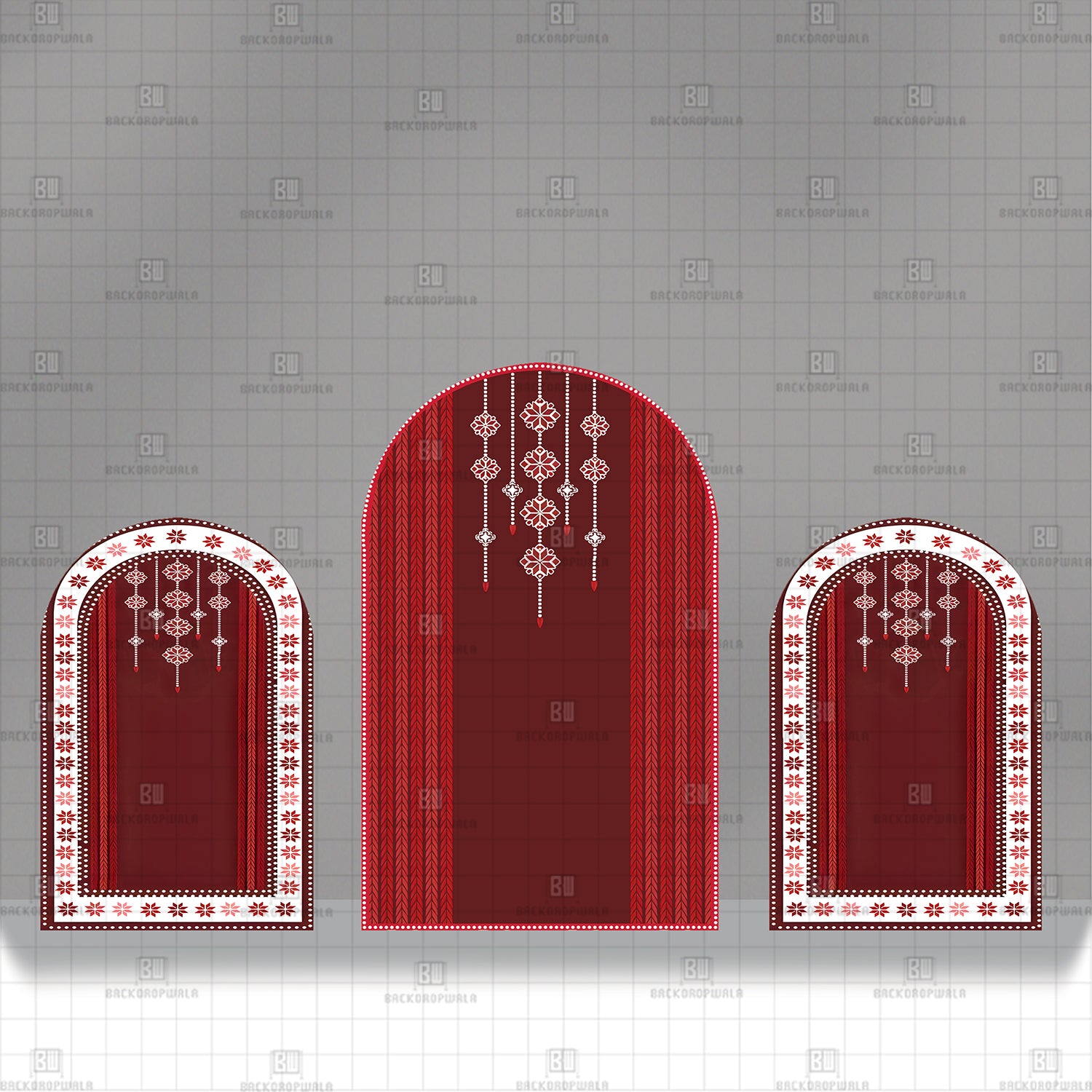 Imperial Crimson Sanctum Theme Printed Event Backdrop