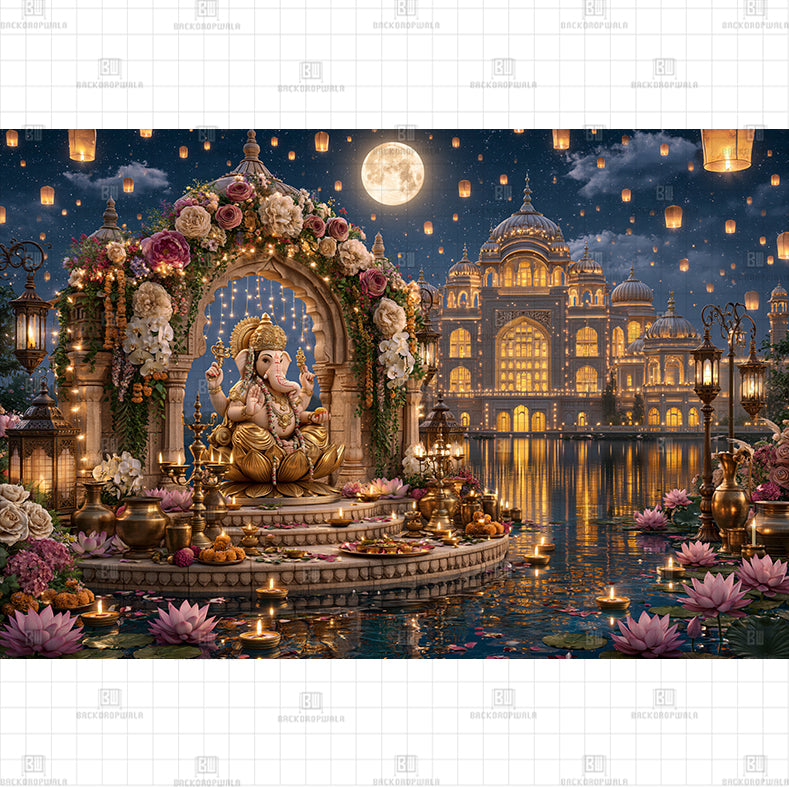 Pink Palace Shrine Printed Baby Backdrop