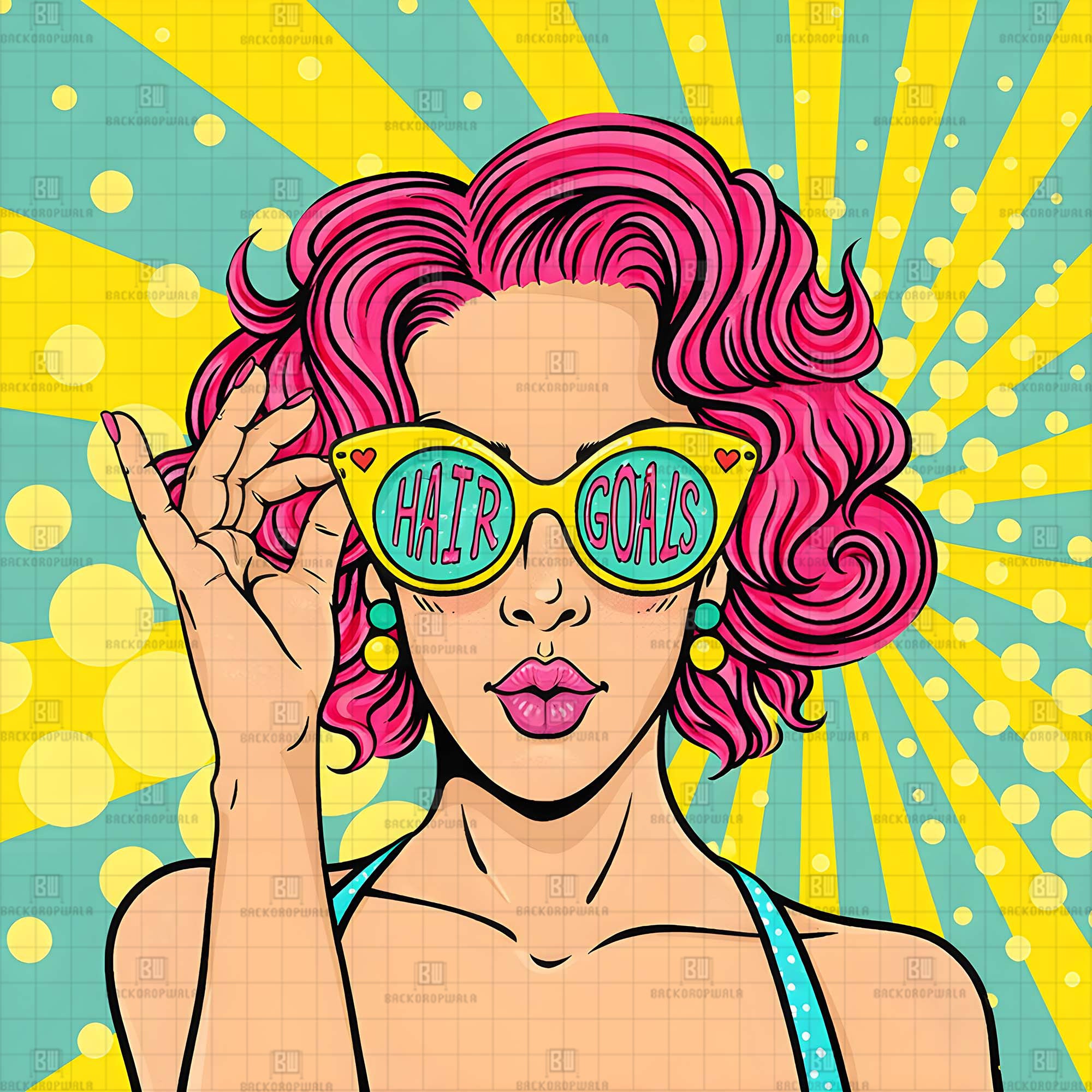 Vivid Visions in Yellow Carnival & Haldi Theme Backdrop