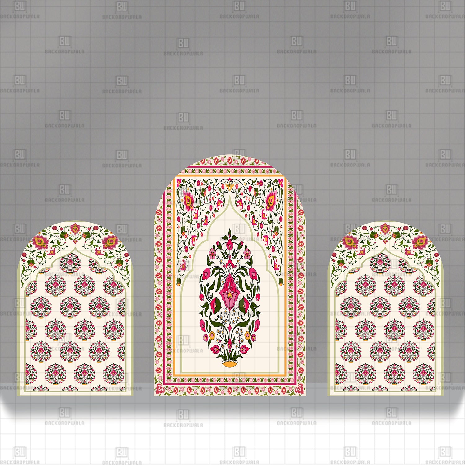 The Royal Roseate Tapestry Theme Printed Event Backdrop