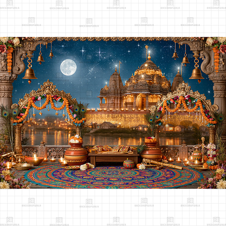 Jungle Palace Gateway Printed Baby Backdrop