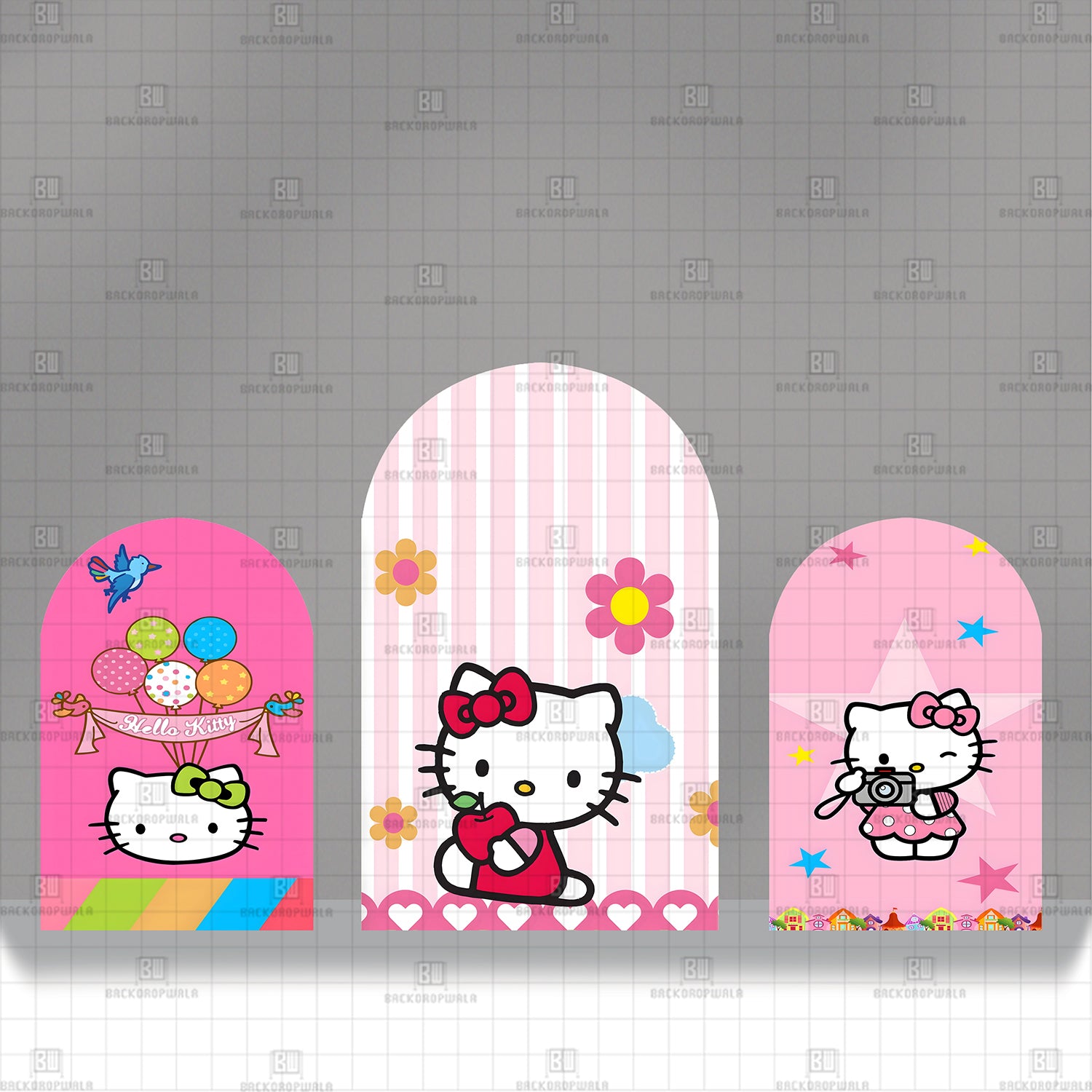 Cute Cat Theme Printed Event Backdrop
