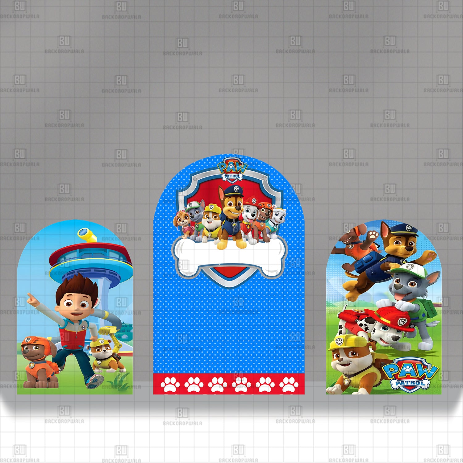 Paw Patrol Cartoon Theme Printed Event Backdrop