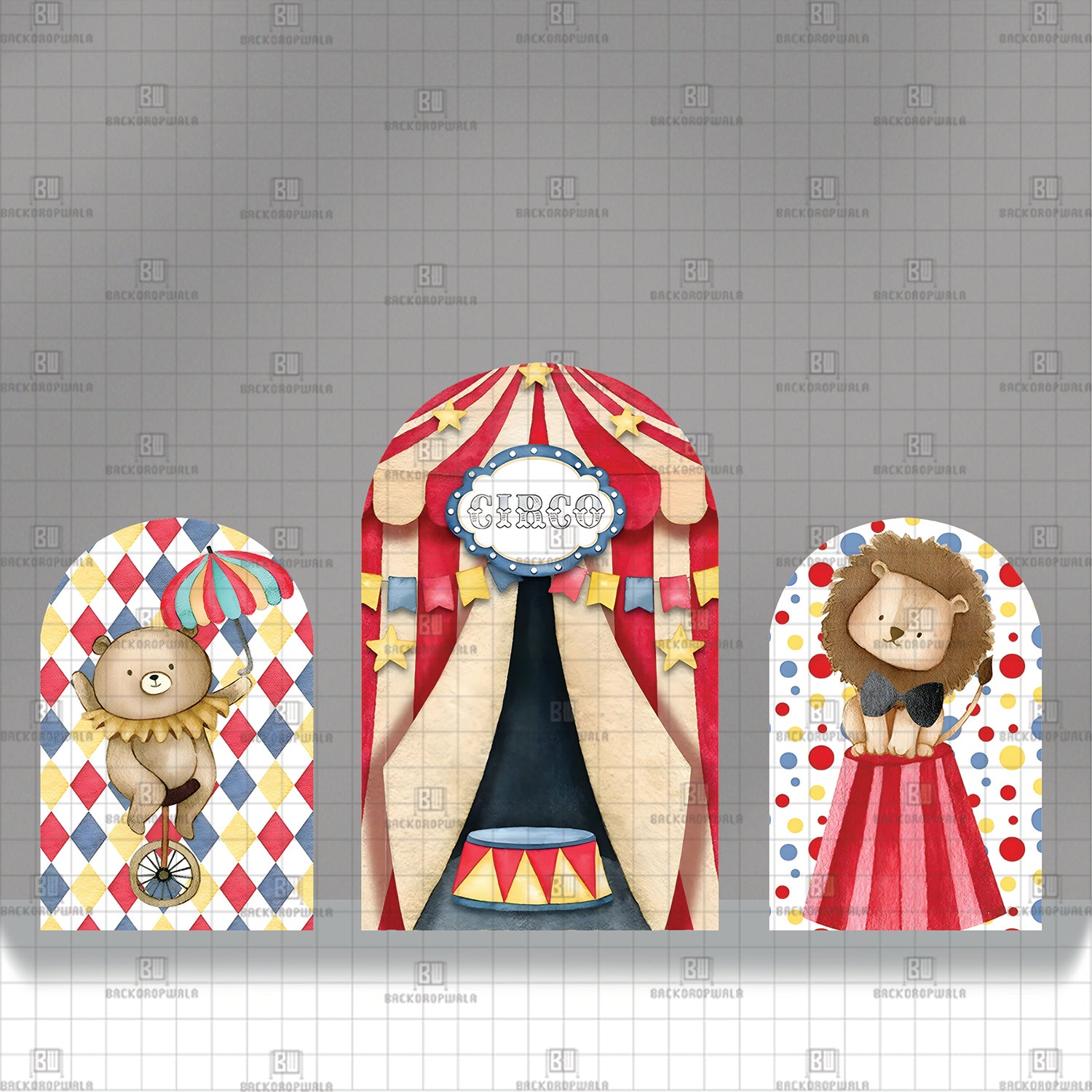 Circus Theme Printed Event Backdrop