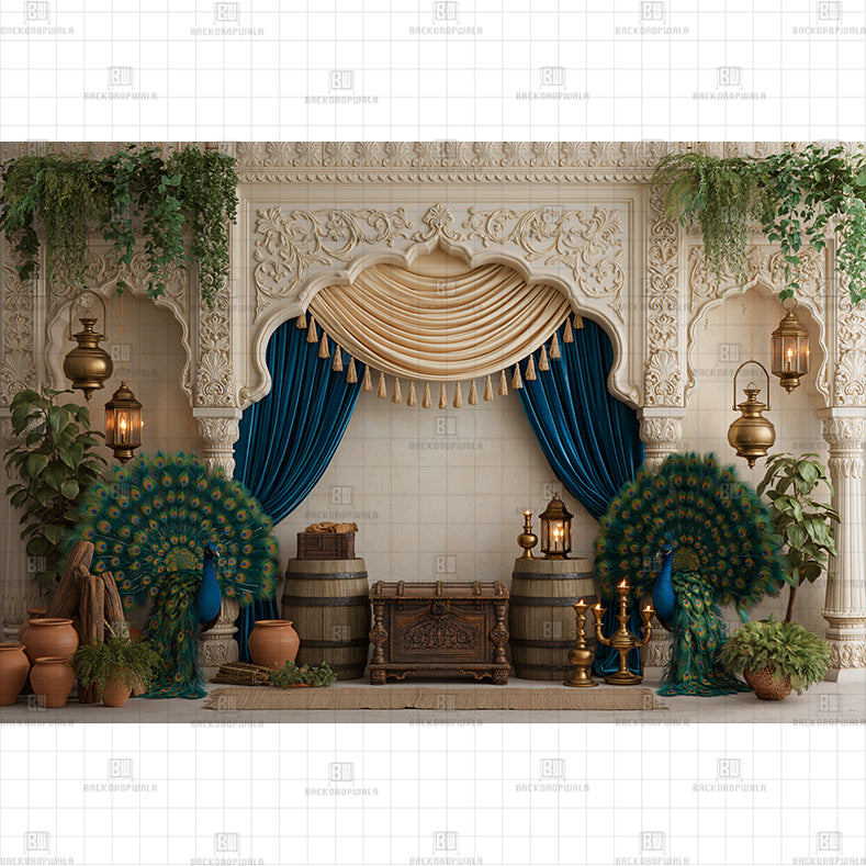 Rose Petal Palace Entrance Printed Baby Backdrop