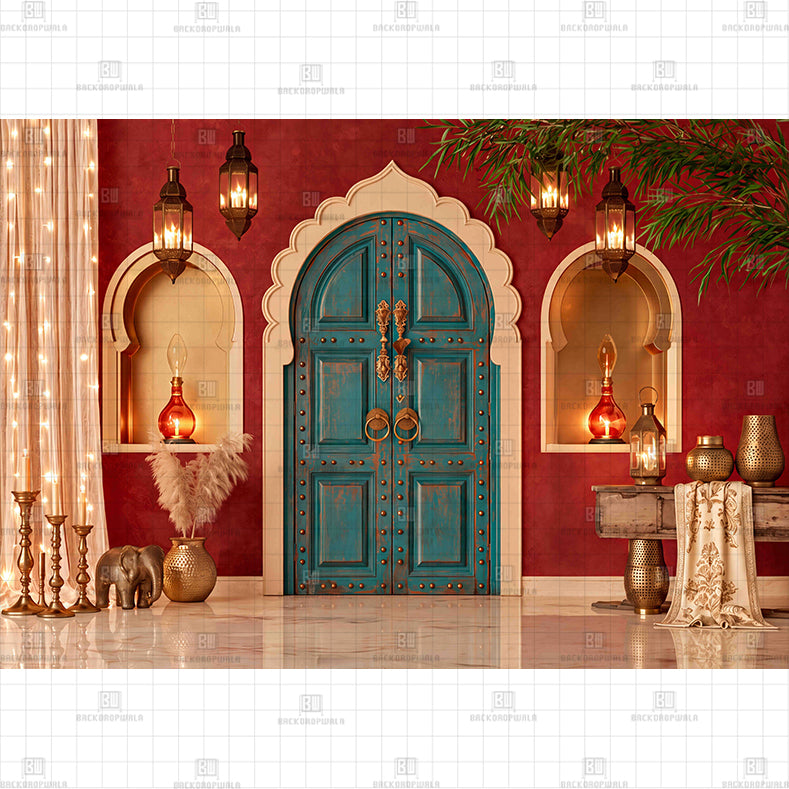 The Bohemian Haveli Printed Diwali Baby Backdrop