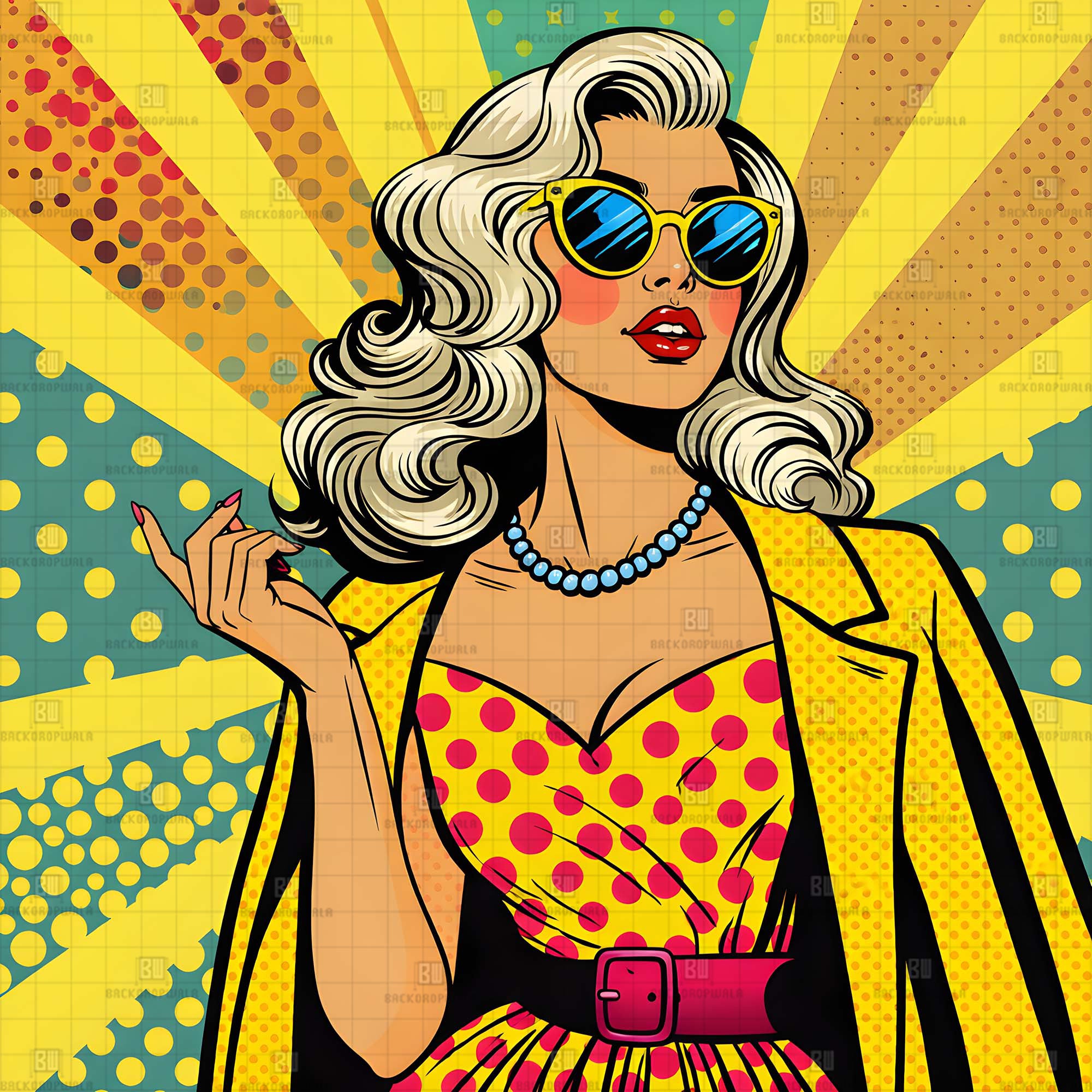 Primary Palette Party Carnival & Haldi Theme Backdrop