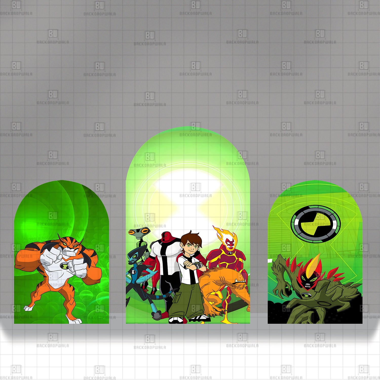 Ben 10 Theme Printed Event Backdrop