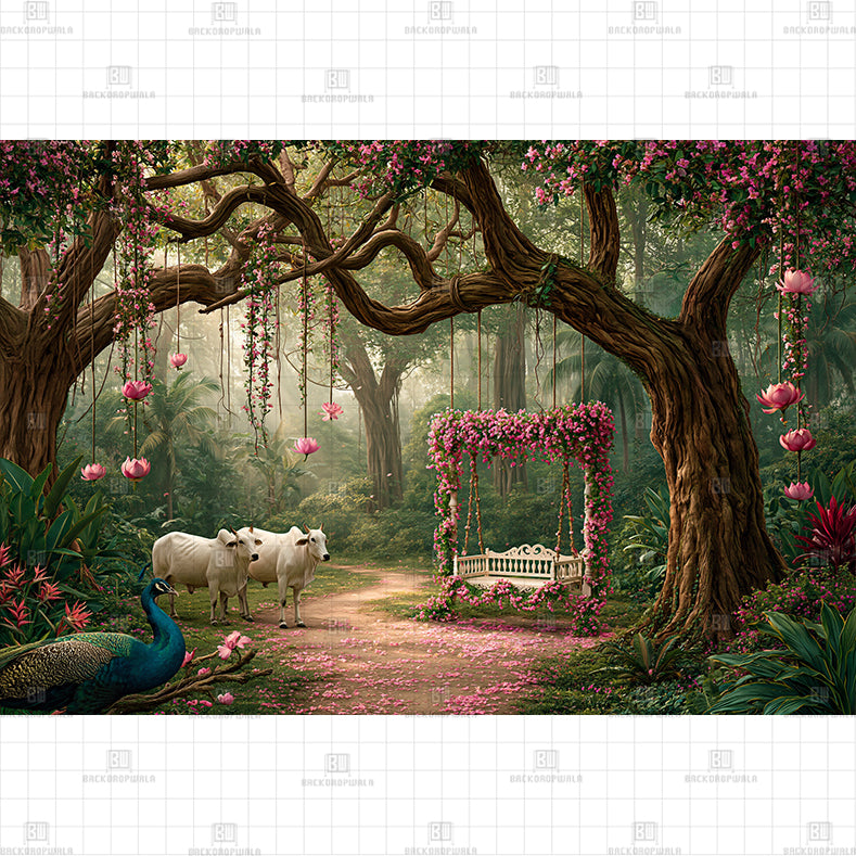 Golden Village Home Printed Baby Backdrop