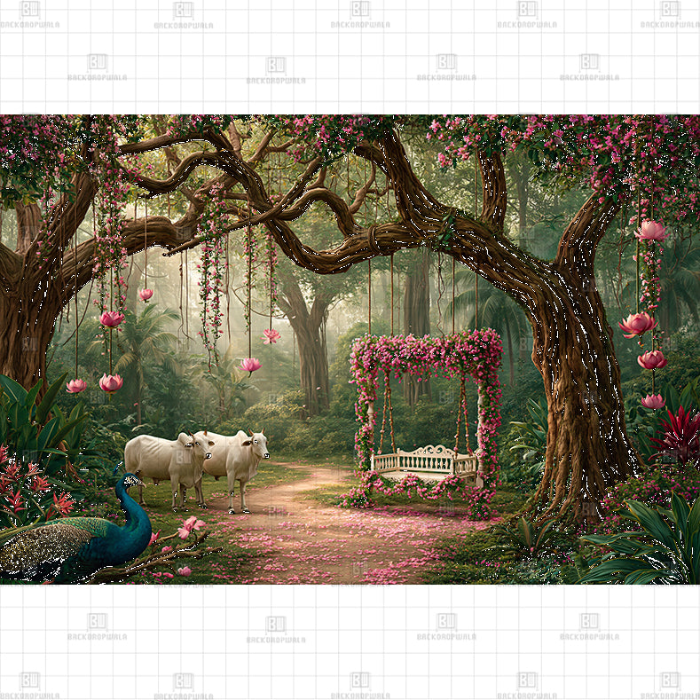 Golden Village Home Printed Baby Backdrop