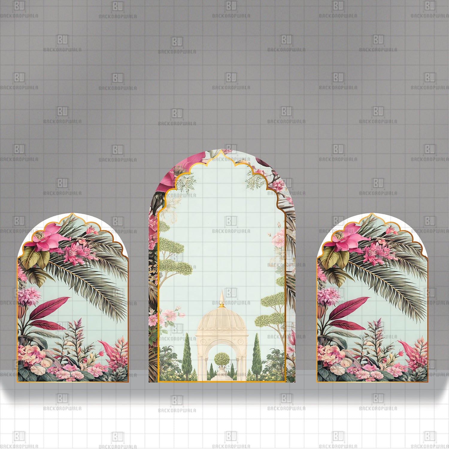 Prismatic Petals Theme Printed Event Backdrop